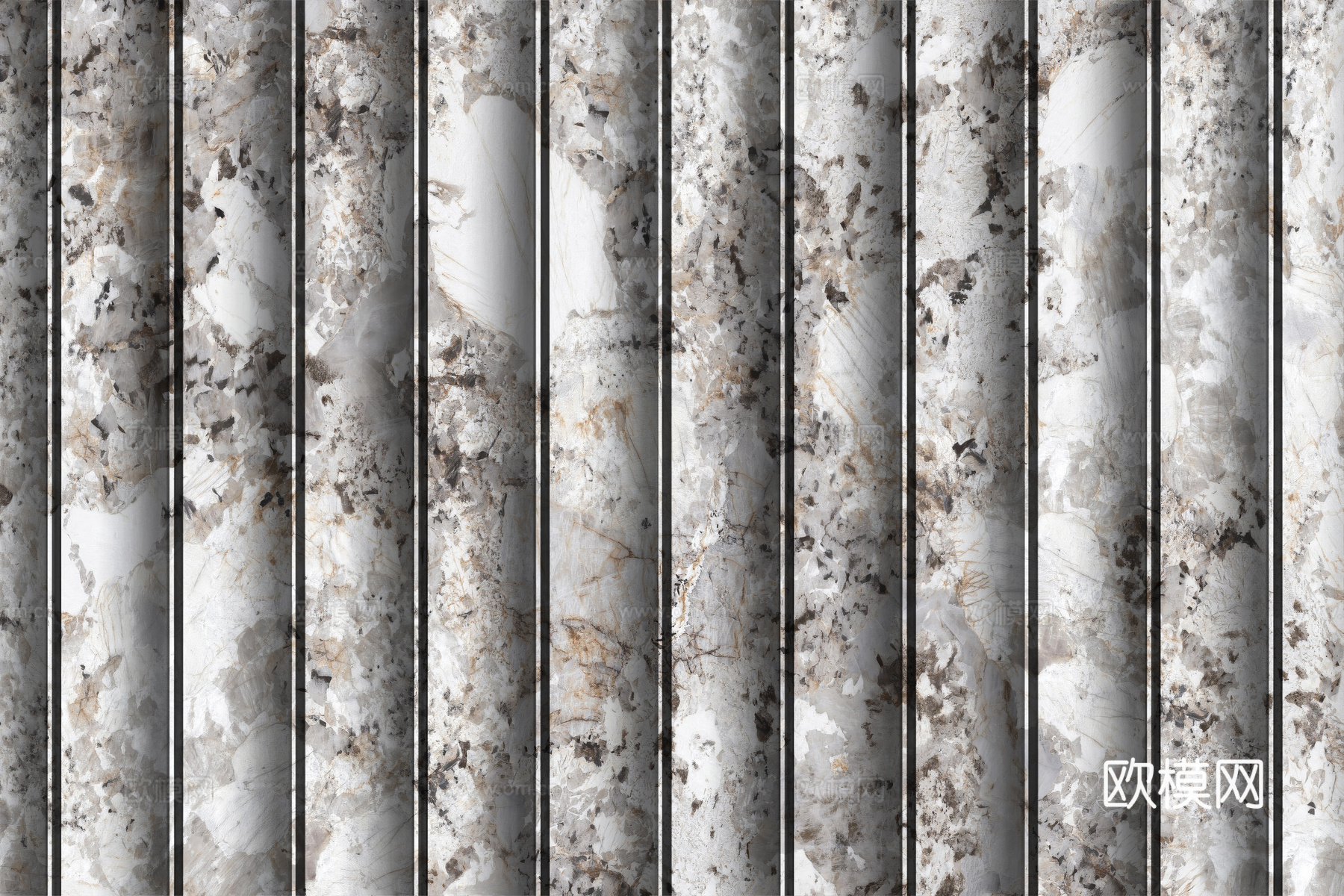 岩板大理石纹波浪艺术背景墙下载（渲染图4）