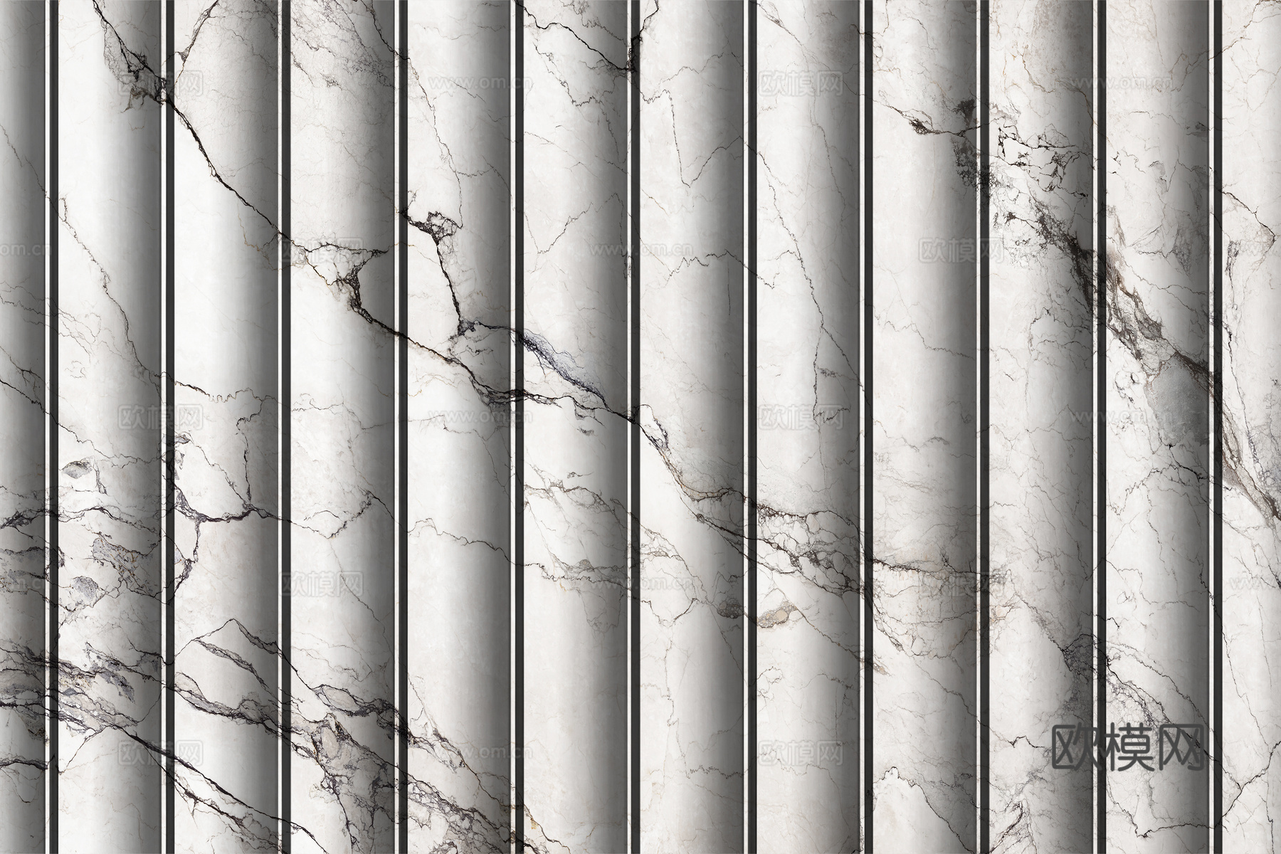 岩板大理石纹波浪艺术背景墙下载（渲染图5）