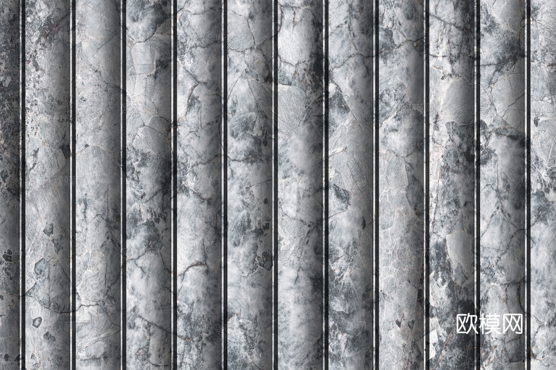 岩板大理石纹波浪艺术背景墙下载（渲染图7）