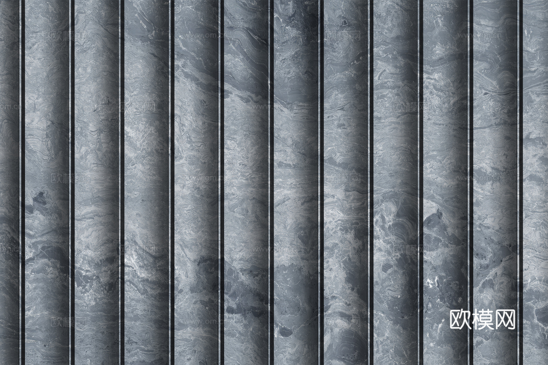 岩板大理石纹波浪艺术背景墙下载（渲染图3）