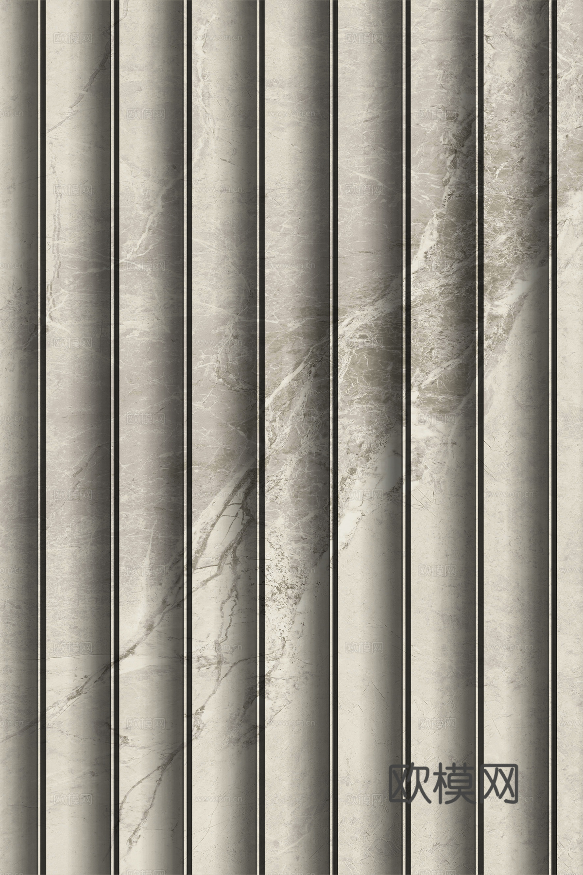 岩板大理石纹波浪艺术背景墙下载（渲染图8）