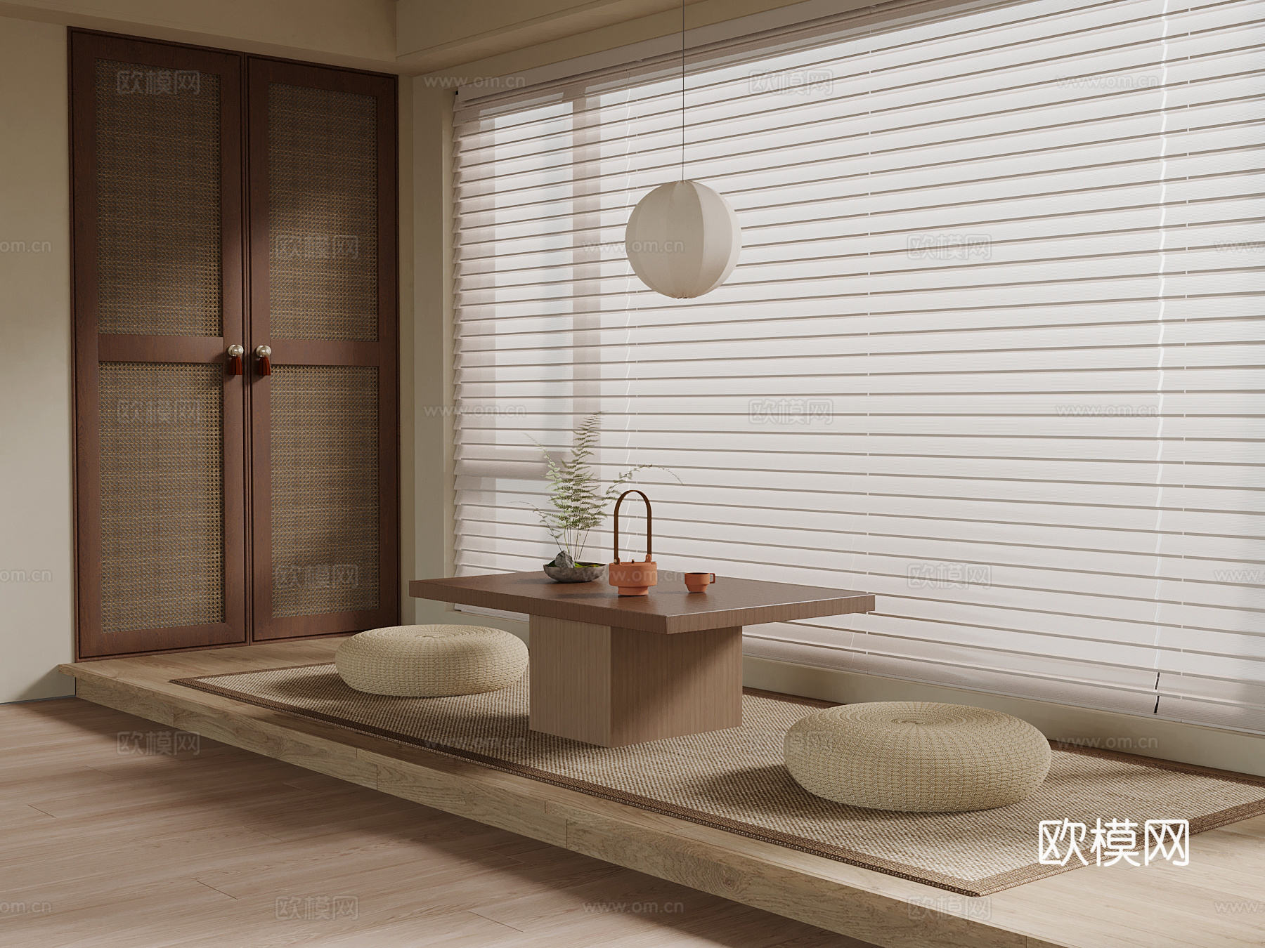茶桌椅 榻榻米茶桌椅3d模型