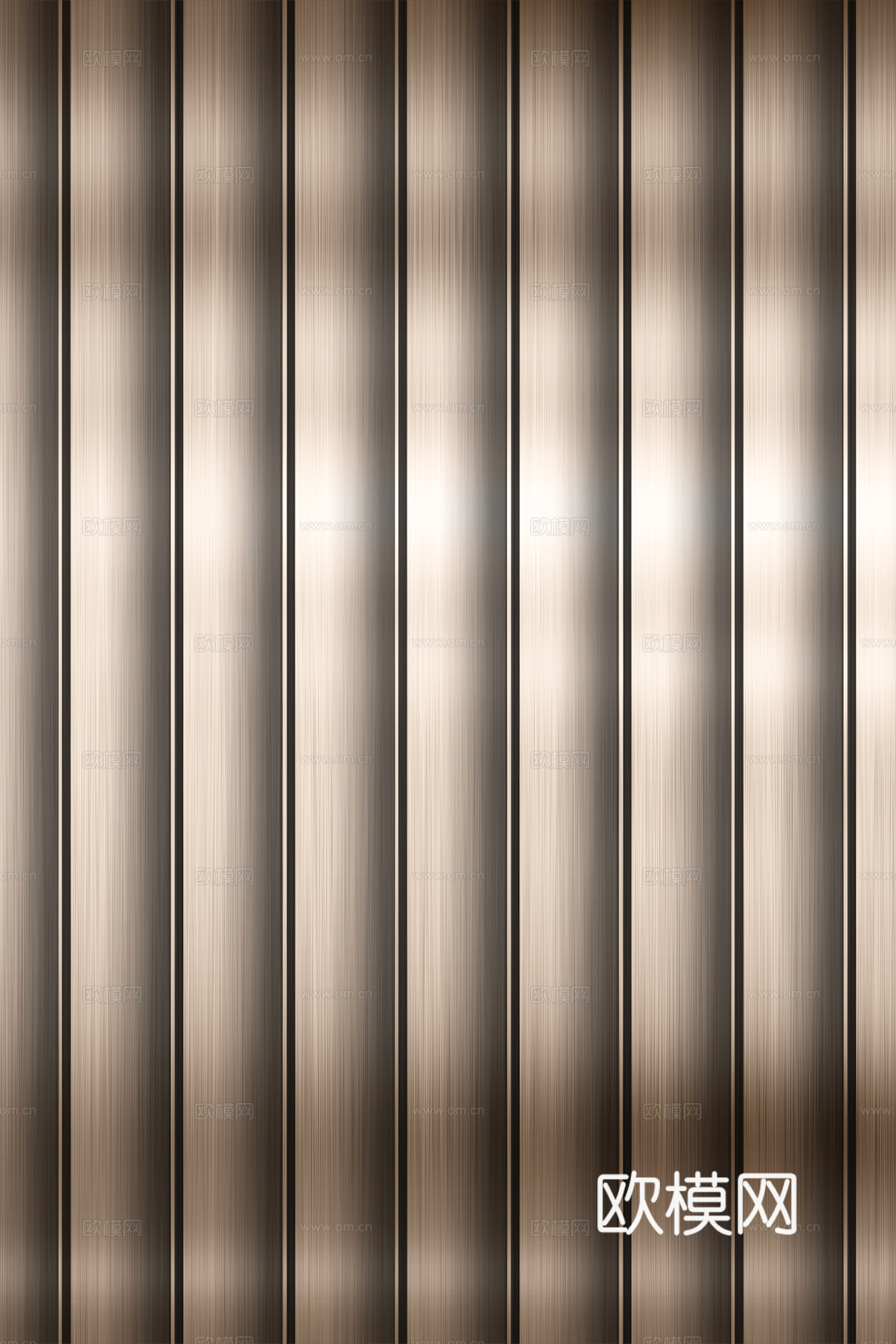 高清拉丝金属格栅长城板下载（渲染图2）