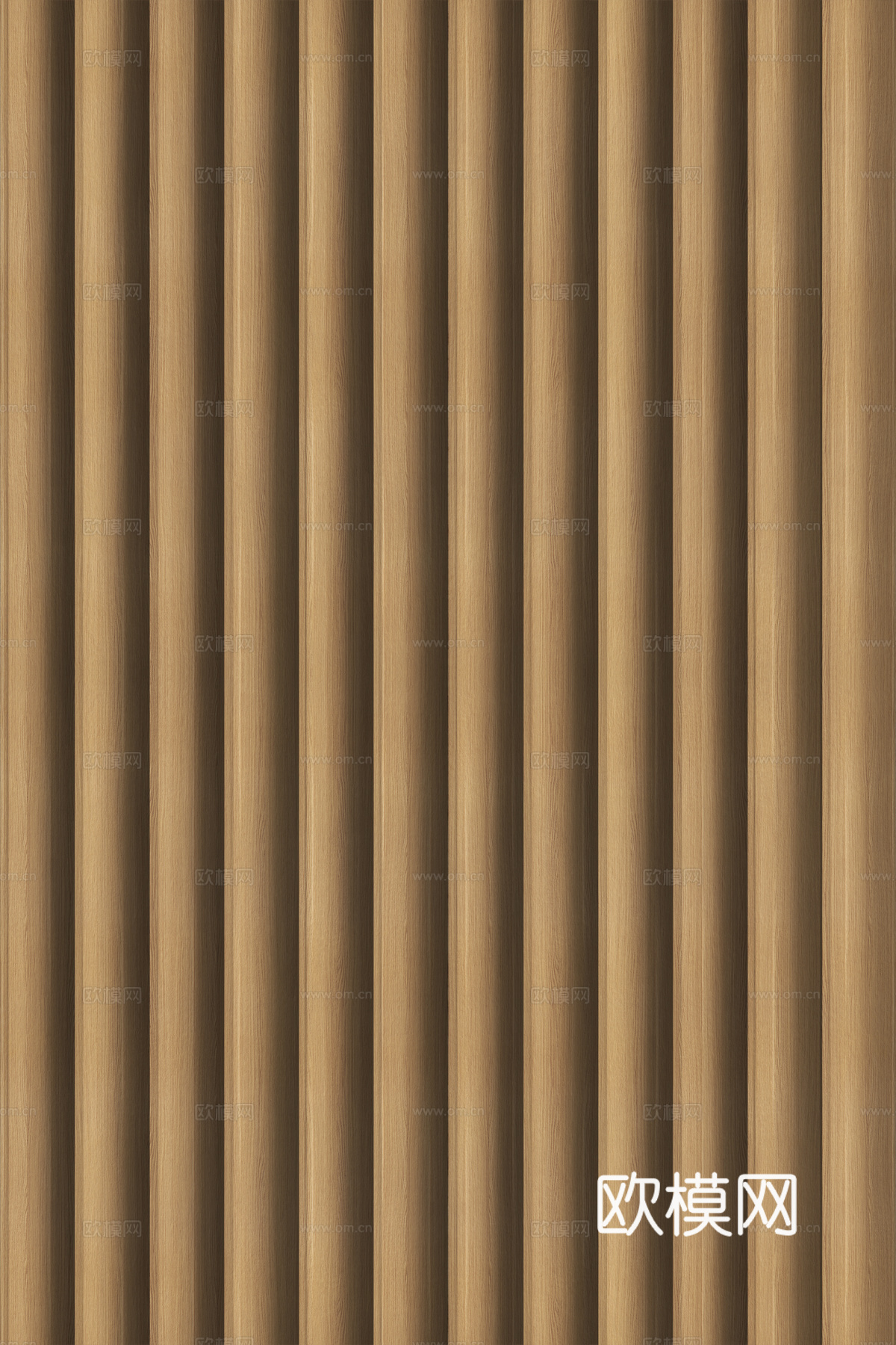 高清木纹格栅长城板下载（渲染图2）