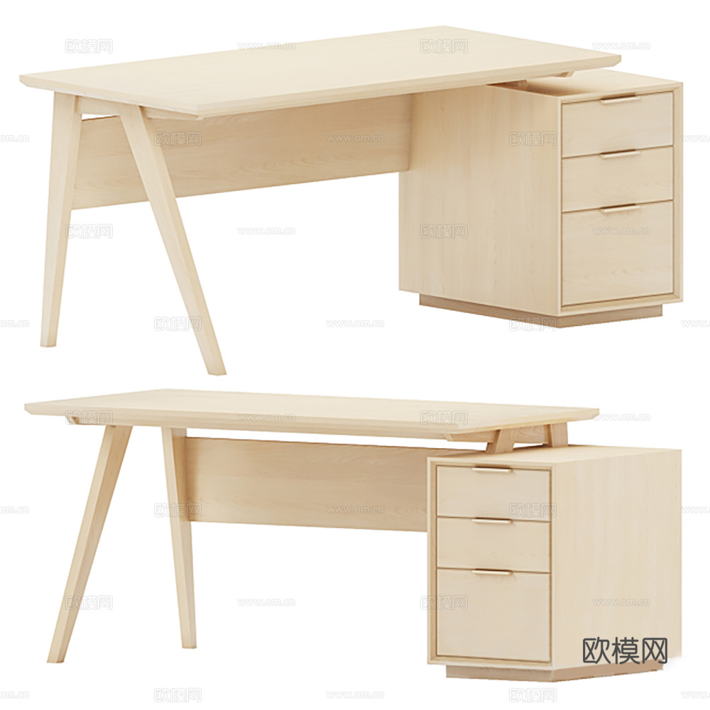书桌 办公桌  成品桌3d模型