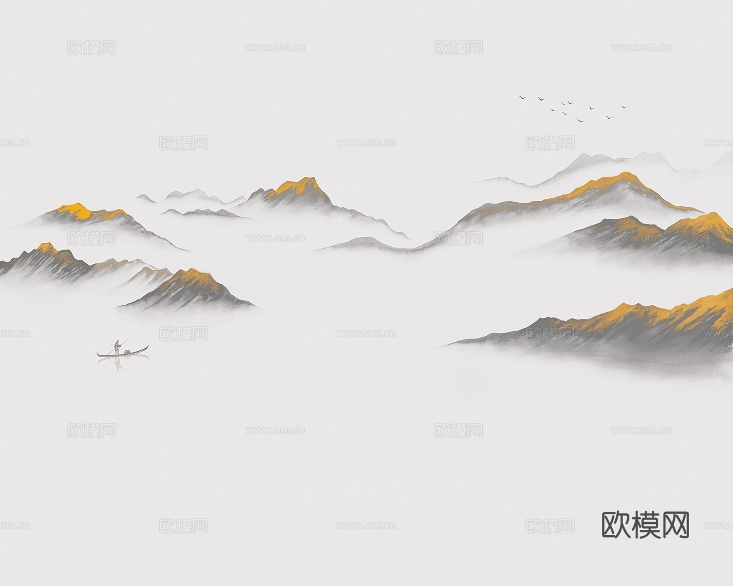 中式山水画壁纸