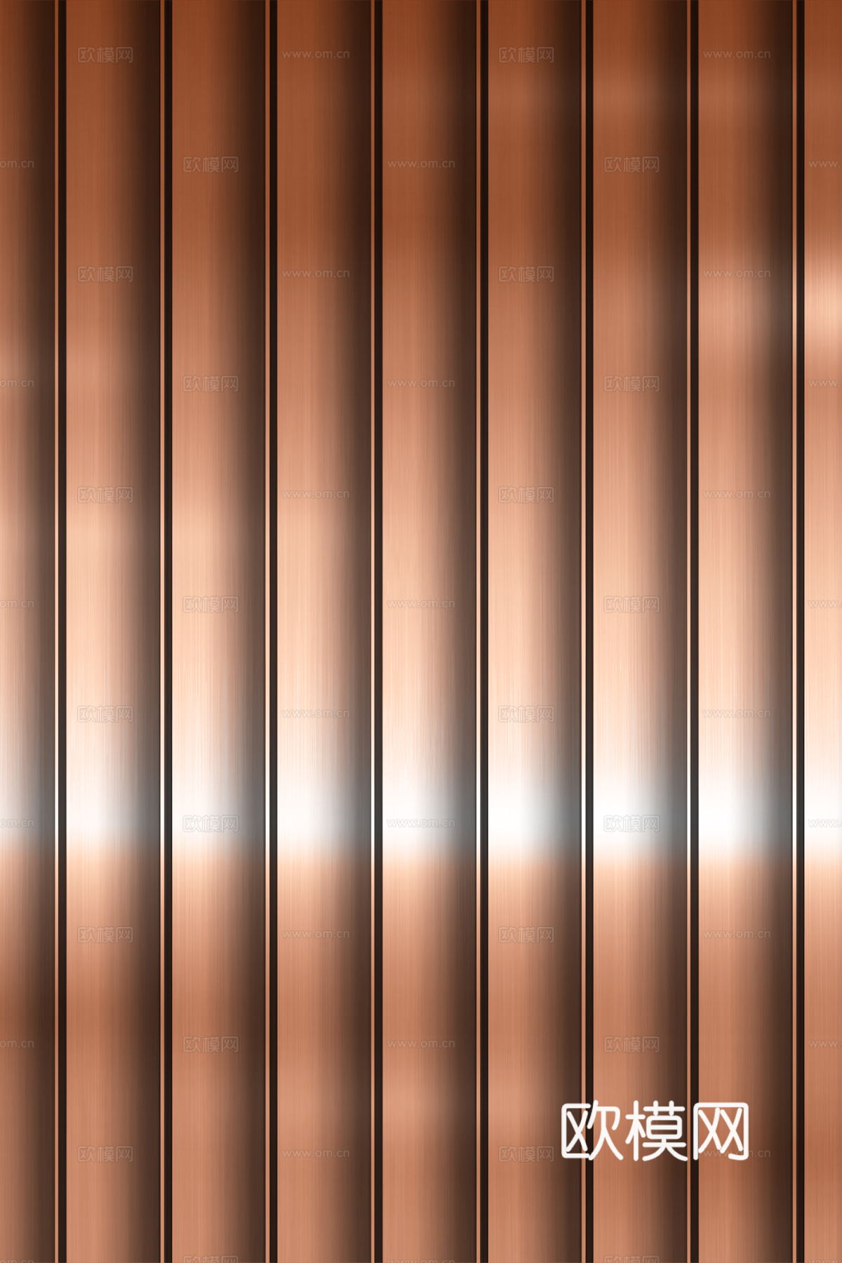 高清拉丝金属格栅长城板下载（渲染图2）