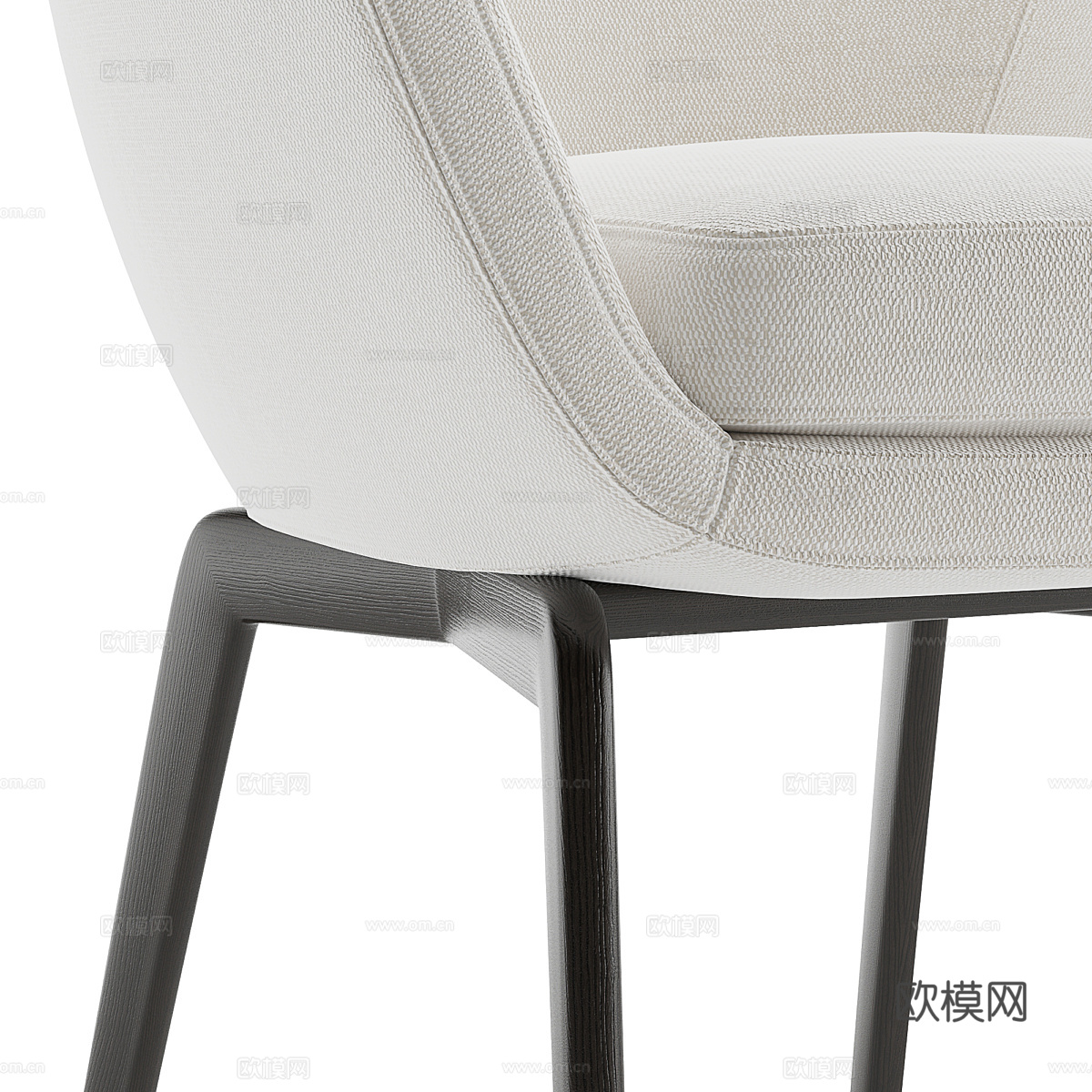 现代意式 Minotti Belt 餐椅3d模型