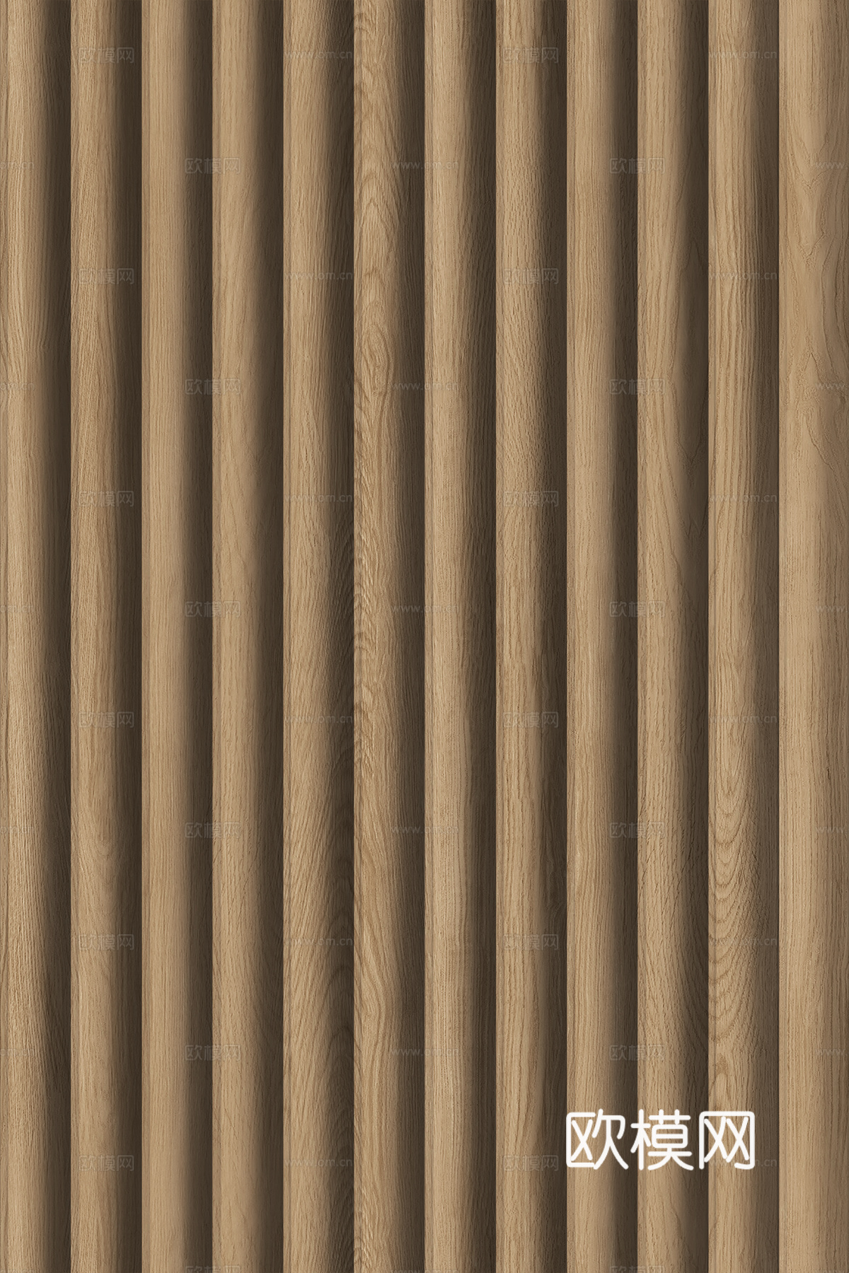 高清木纹格栅长城板下载（渲染图6）