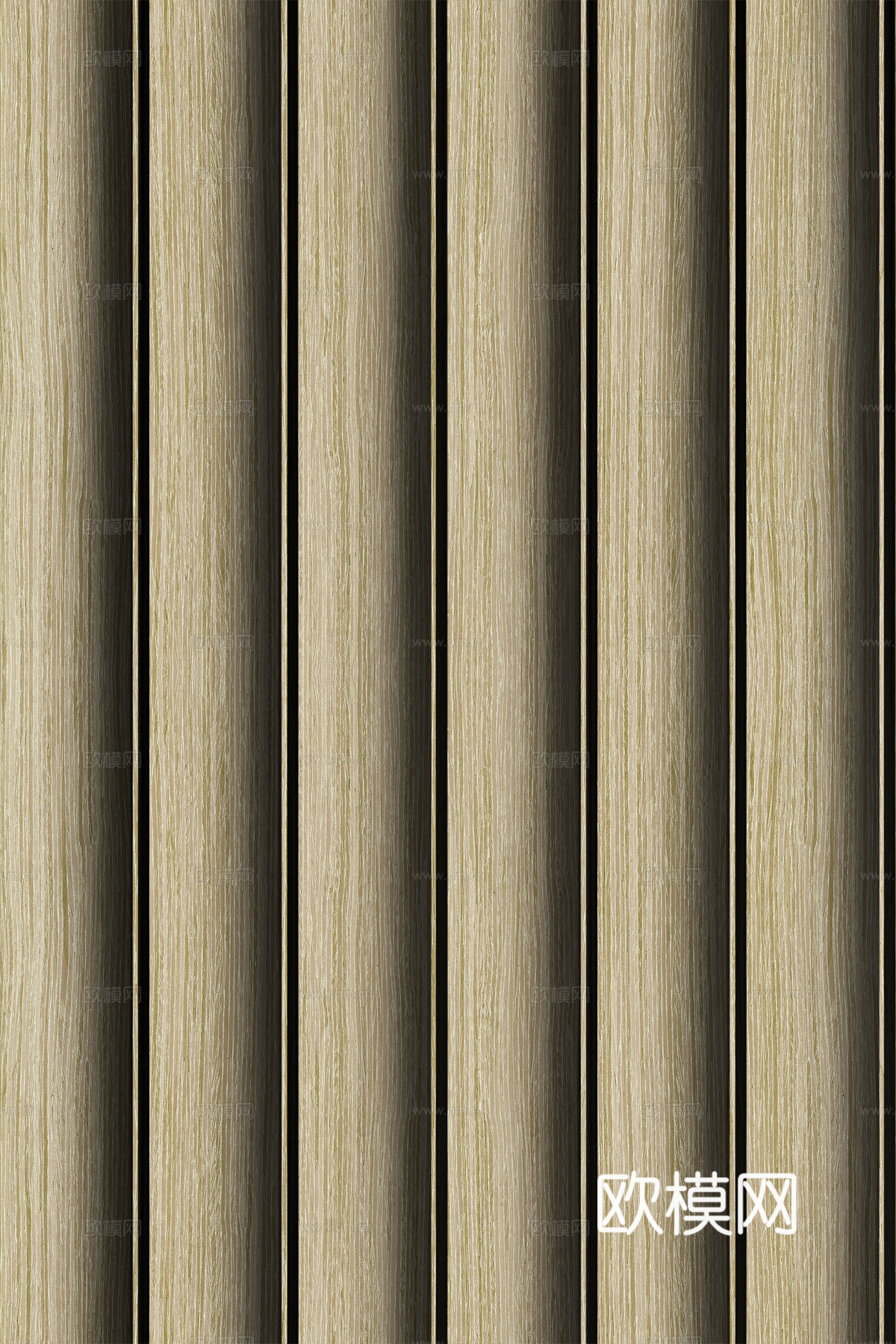 高清木纹格栅长城板下载（渲染图7）