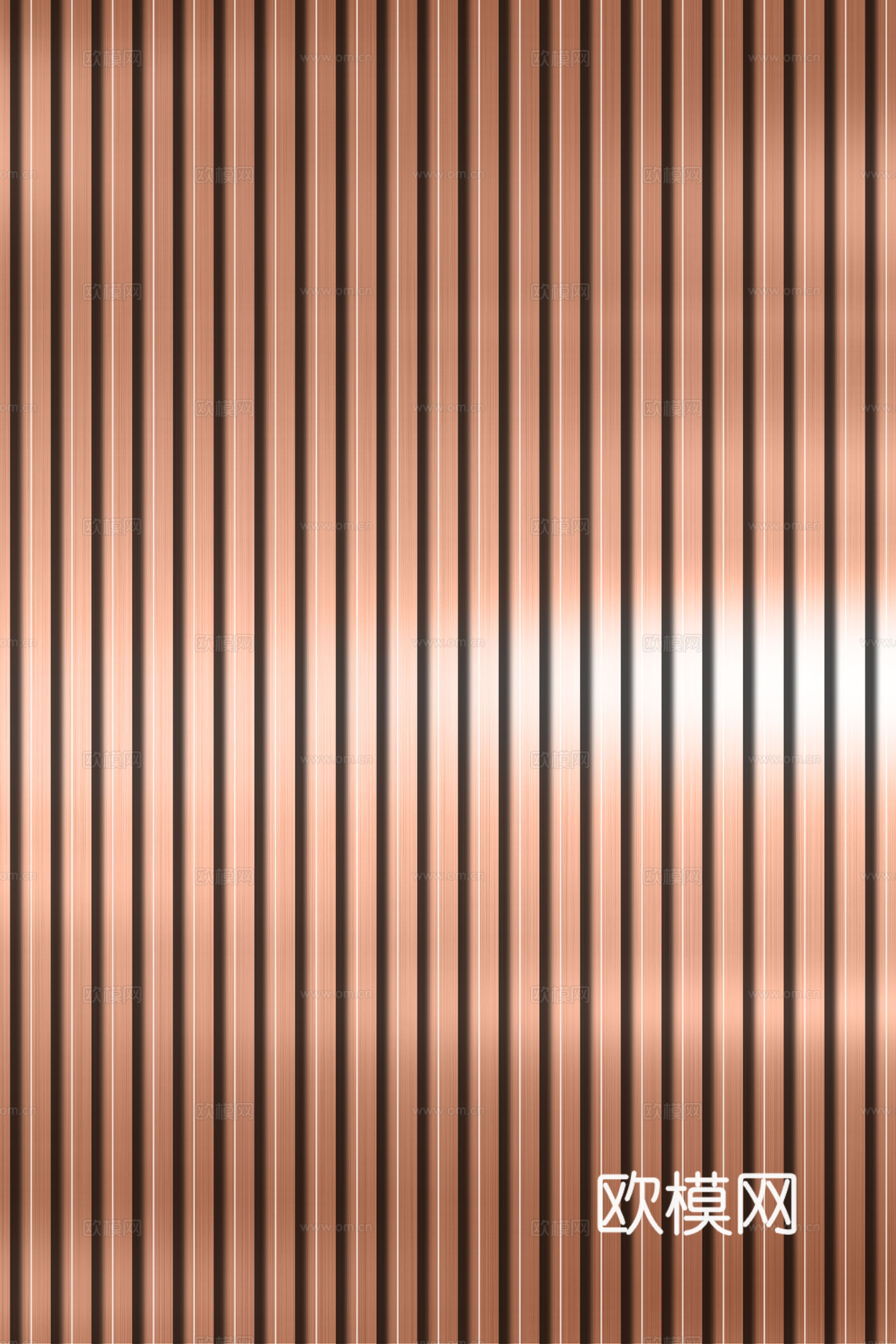 高清拉丝金属格栅长城板下载（渲染图2）