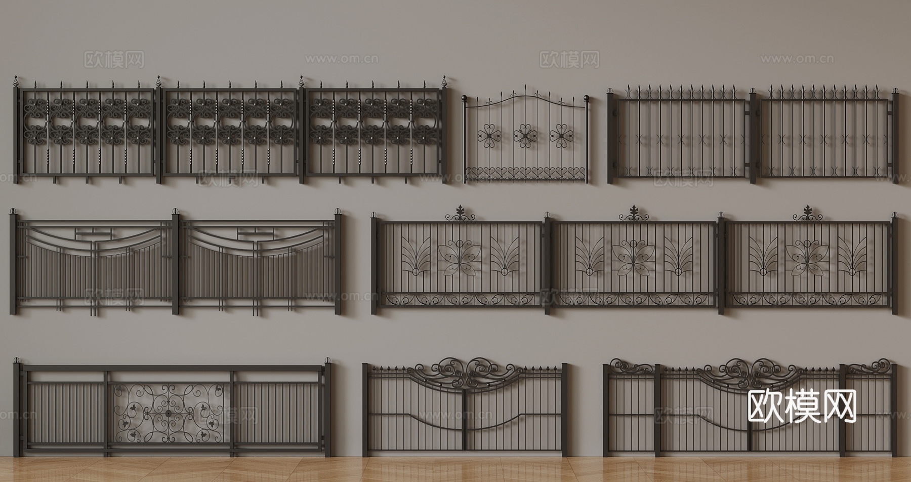 栏杆 现代栏杆 简易栏杆3d模型