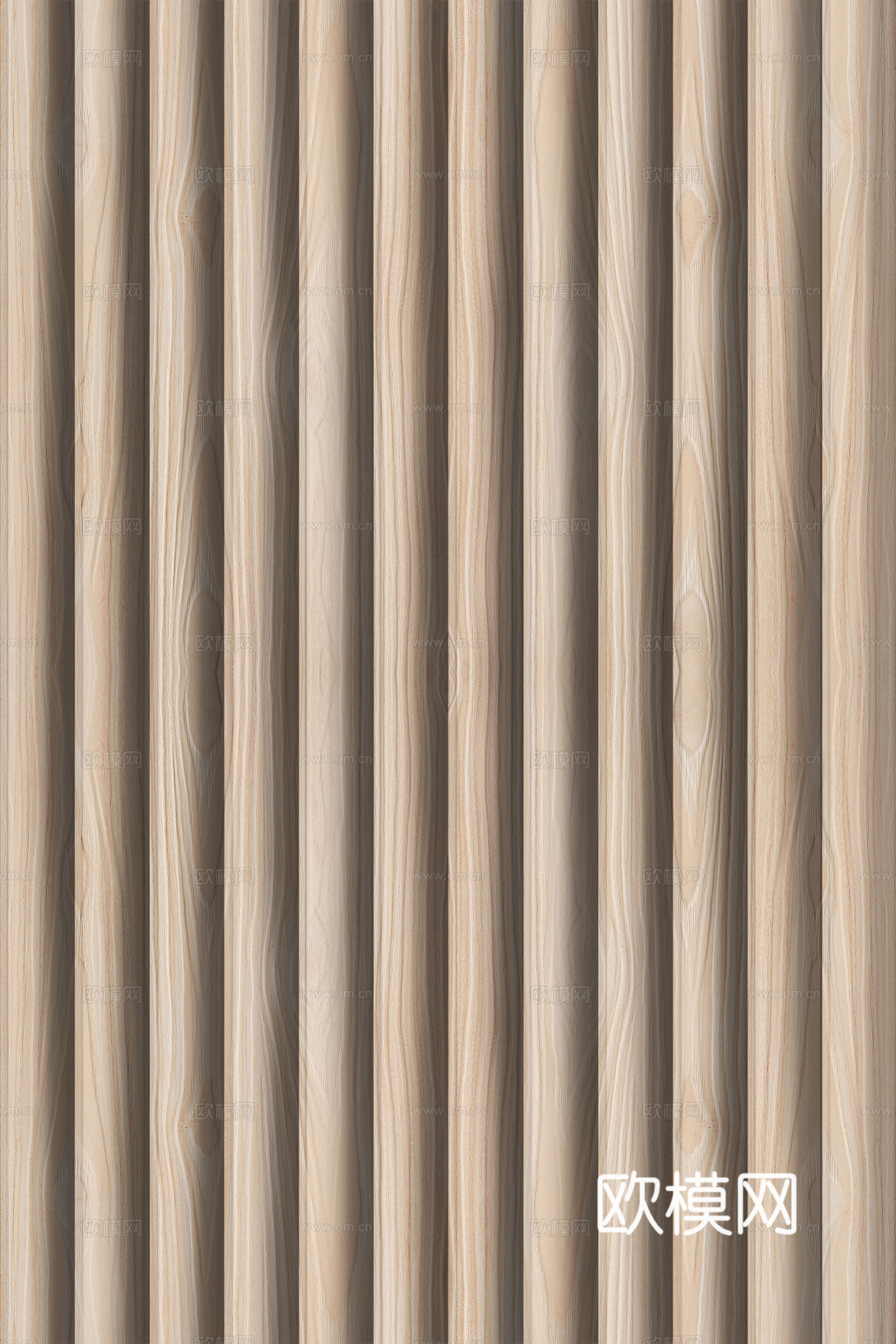 高清木纹格栅长城板下载（渲染图7）