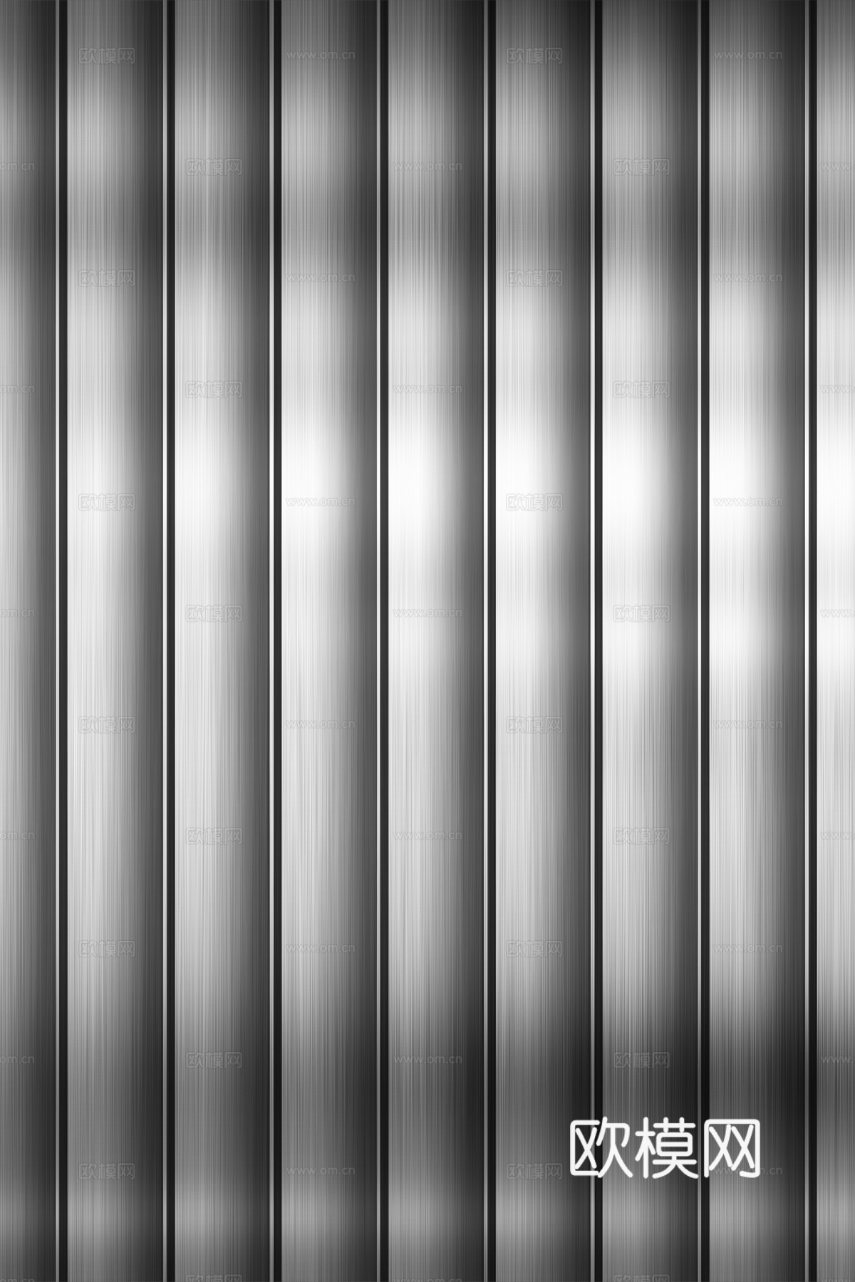 高清拉丝金属格栅长城板下载（渲染图1）