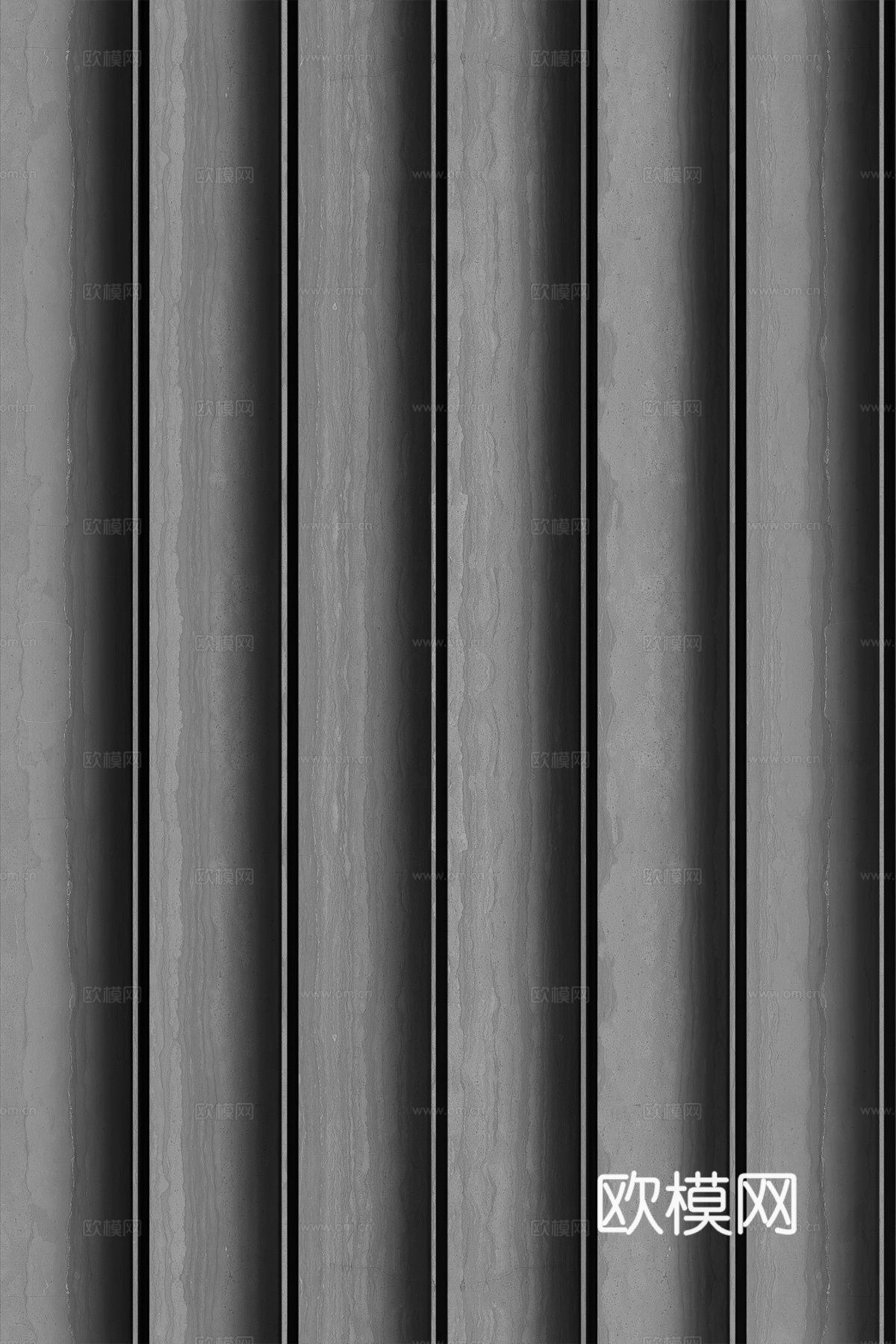 高清木纹格栅长城板下载（渲染图4）