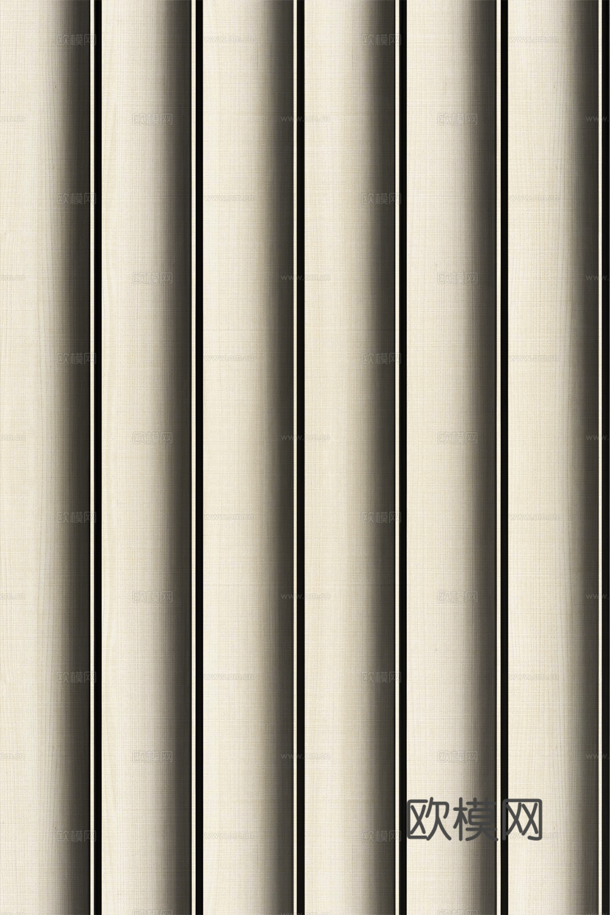 高清木纹格栅长城板下载（渲染图1）