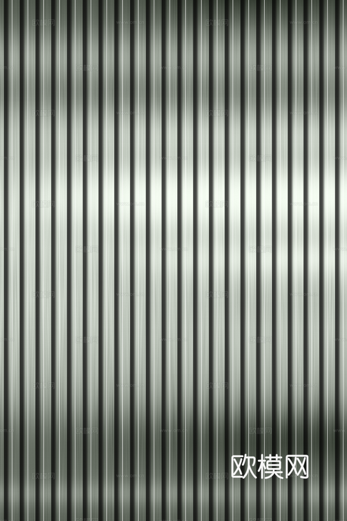 高清拉丝金属格栅长城板下载（渲染图1）