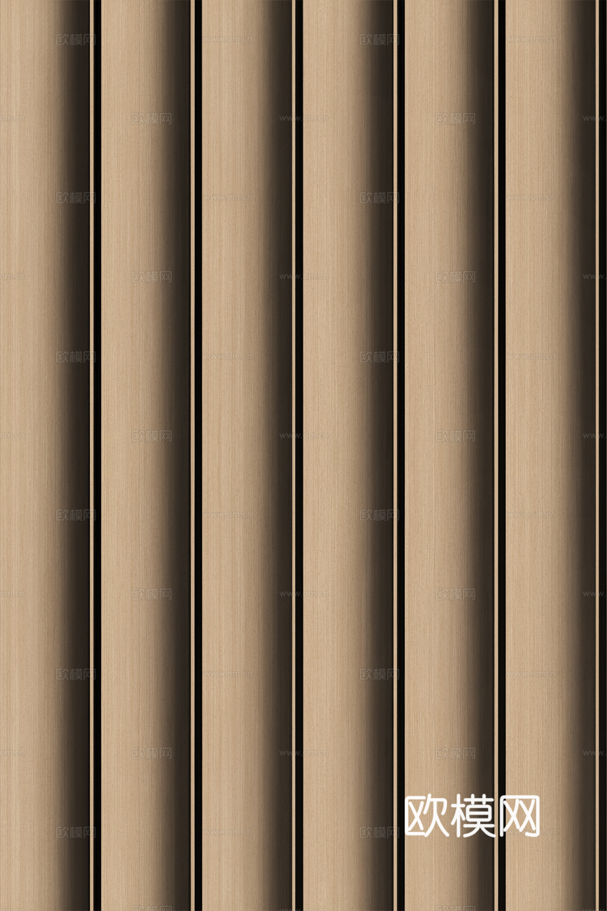 高清木纹格栅长城板下载（渲染图7）