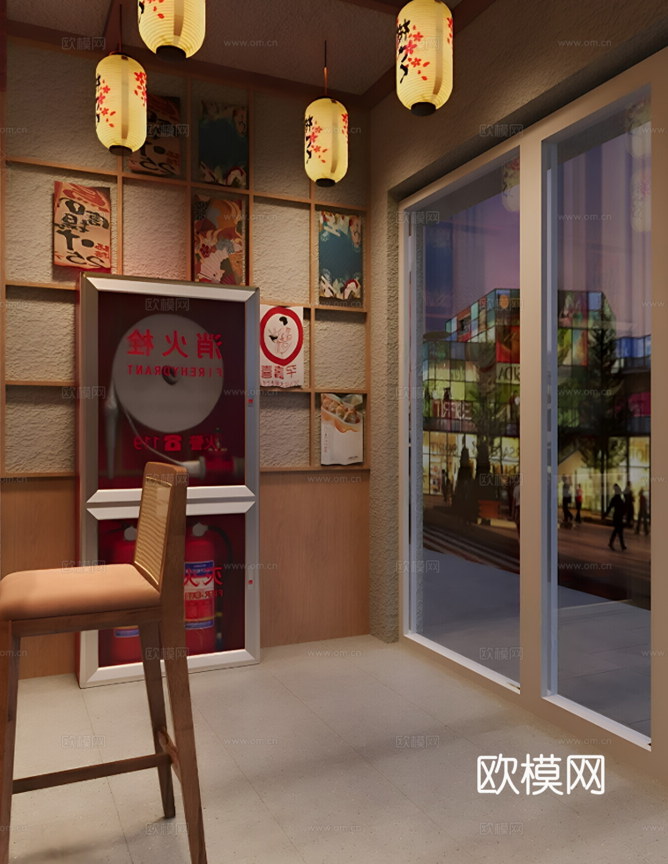 日式日料店3d模型