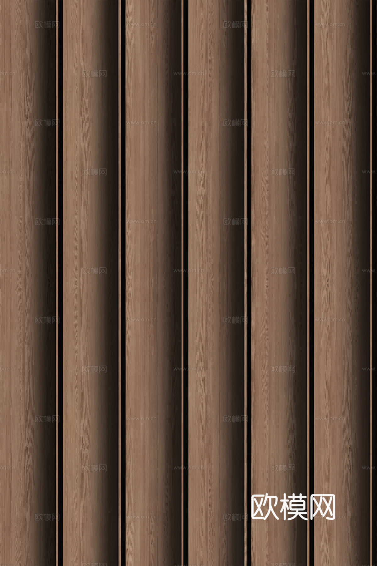 高清木纹格栅长城板下载（渲染图3）