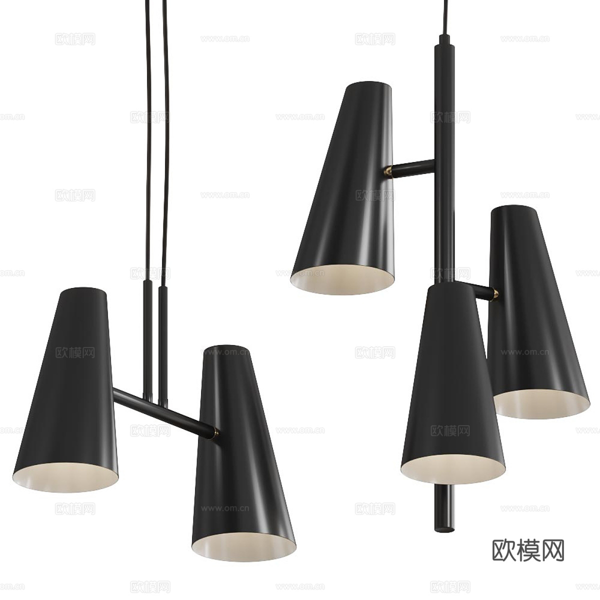 现代意式极简装饰吊灯3d模型