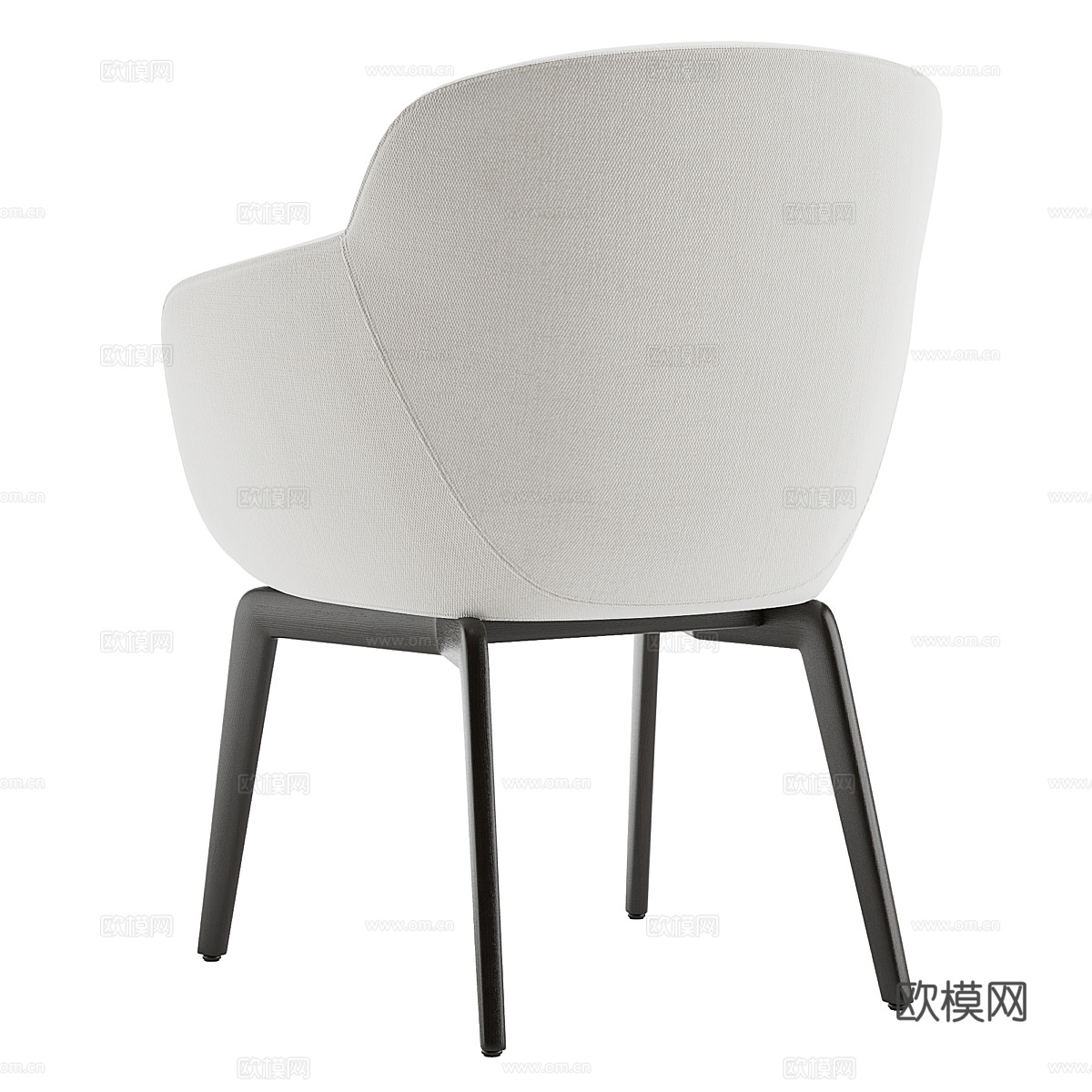 现代意式 Minotti Belt 餐椅3d模型
