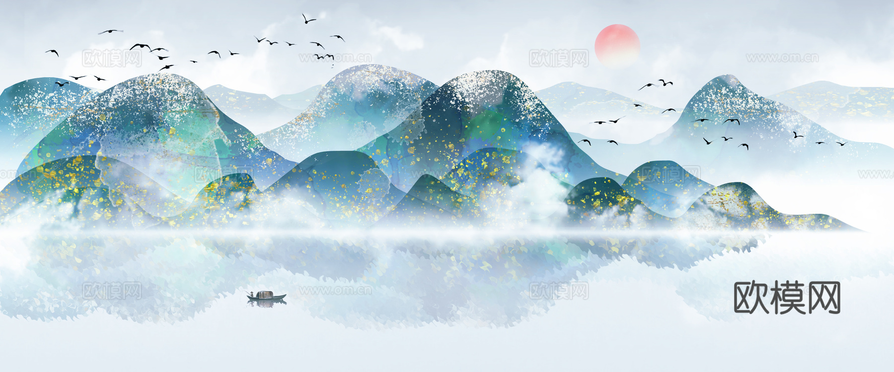 水墨山水画