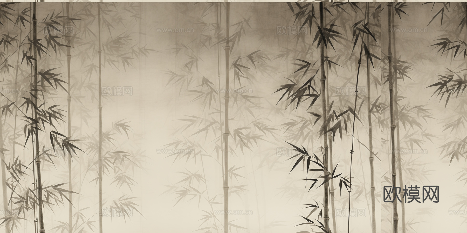 新中式禅意柱子背景墙 壁纸