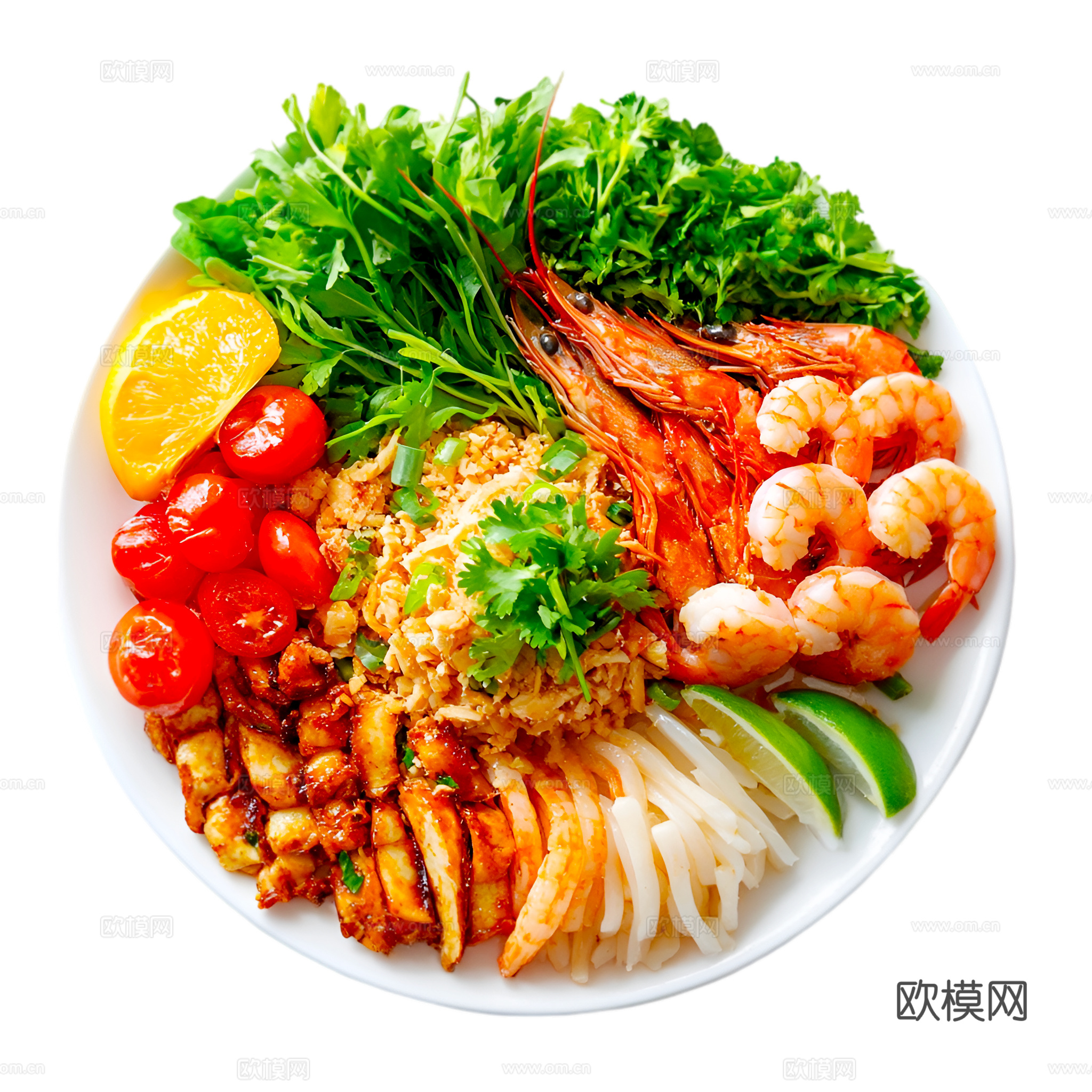 免抠营养套餐 蔬菜沙拉 炒米饭 煲仔饭 牛肉饭