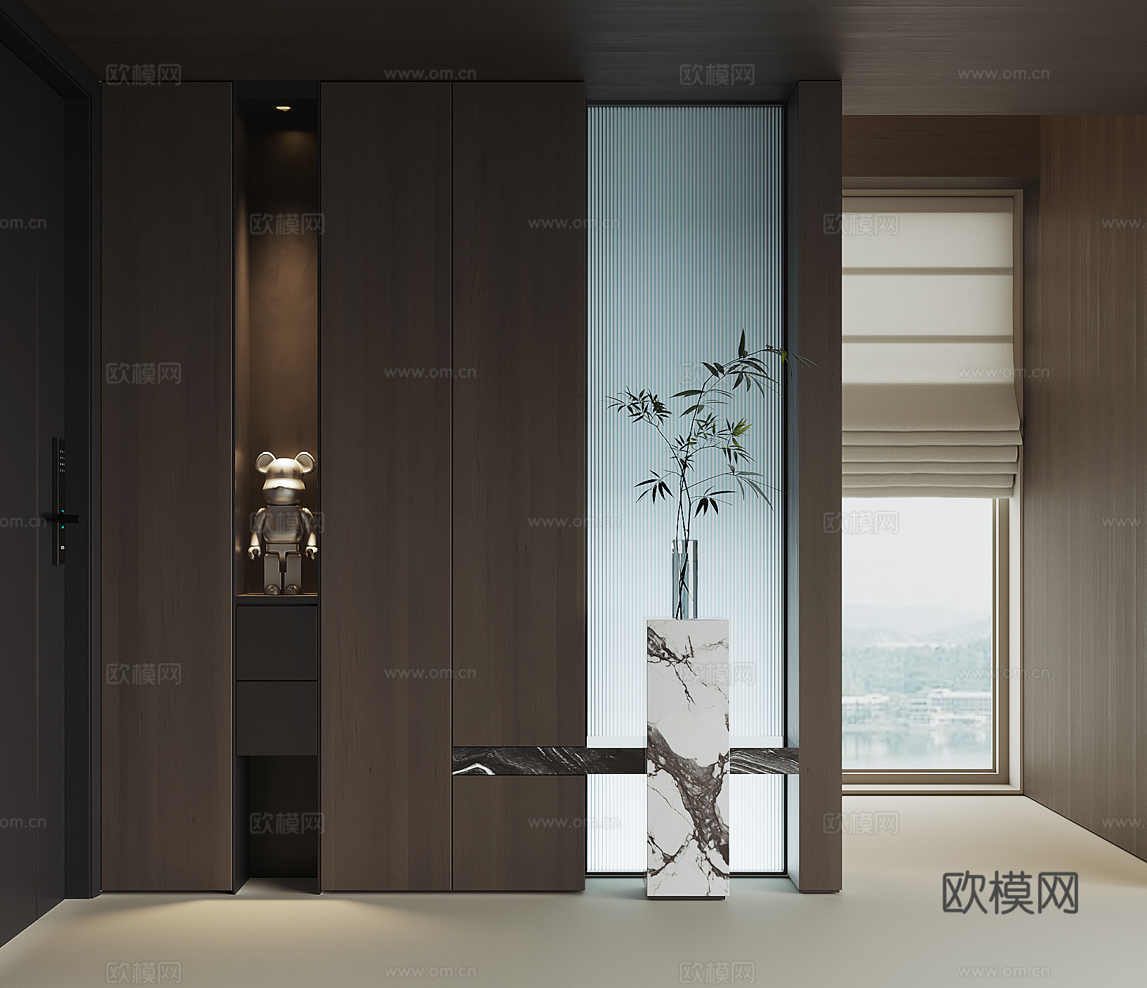现代入户玄关柜3d模型
