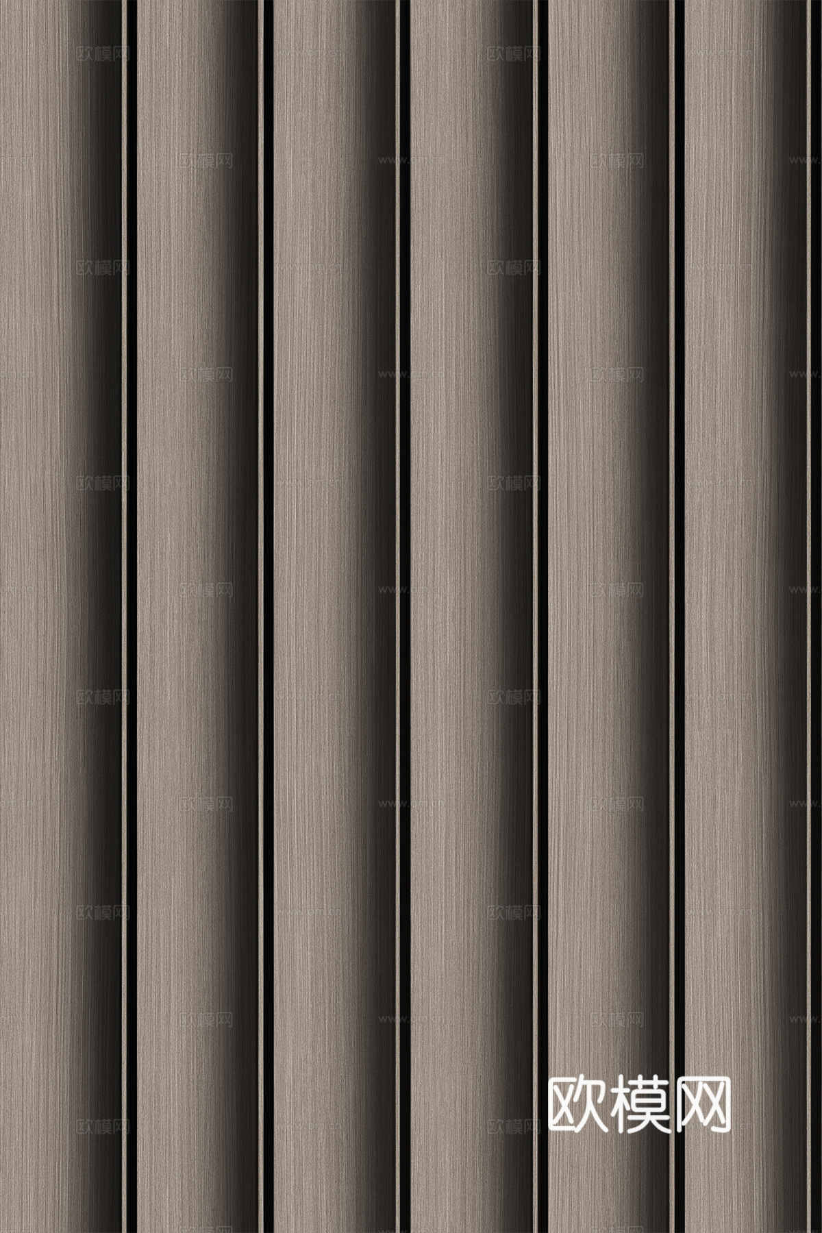 高清木纹格栅长城板下载（渲染图2）