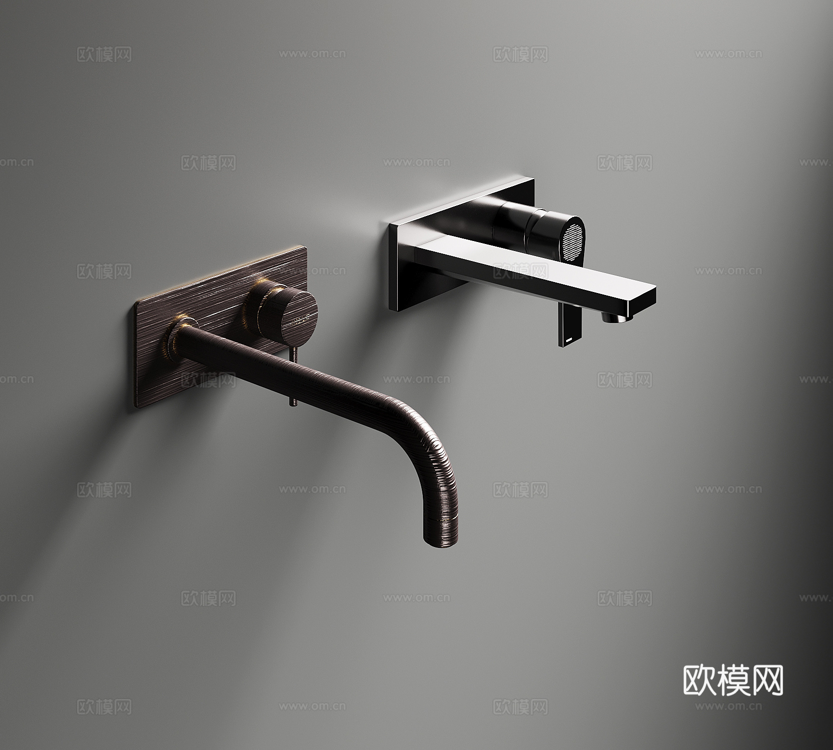 水龙头 现代水龙头 卫浴小件su模型