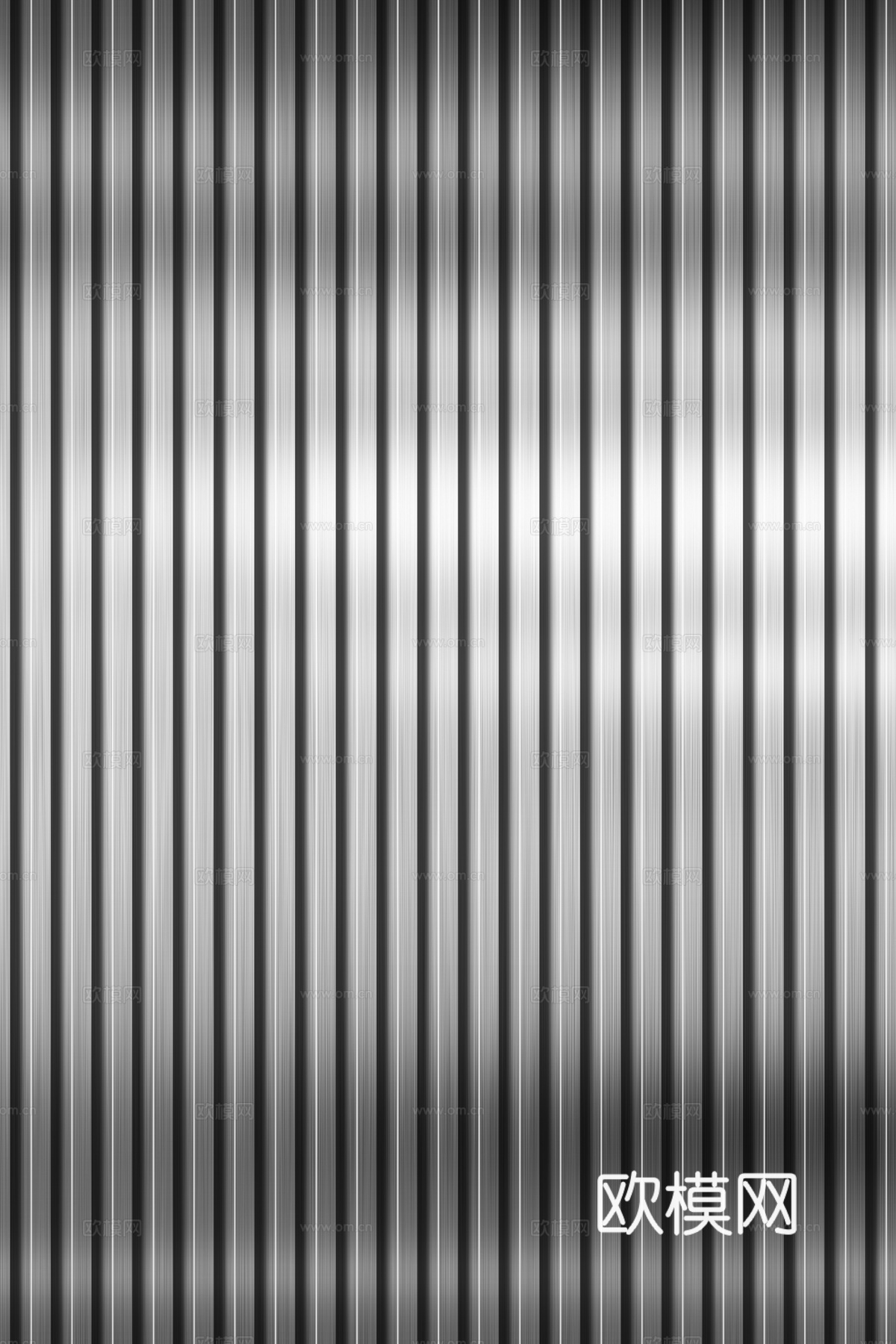 高清拉丝金属格栅长城板下载（渲染图1）