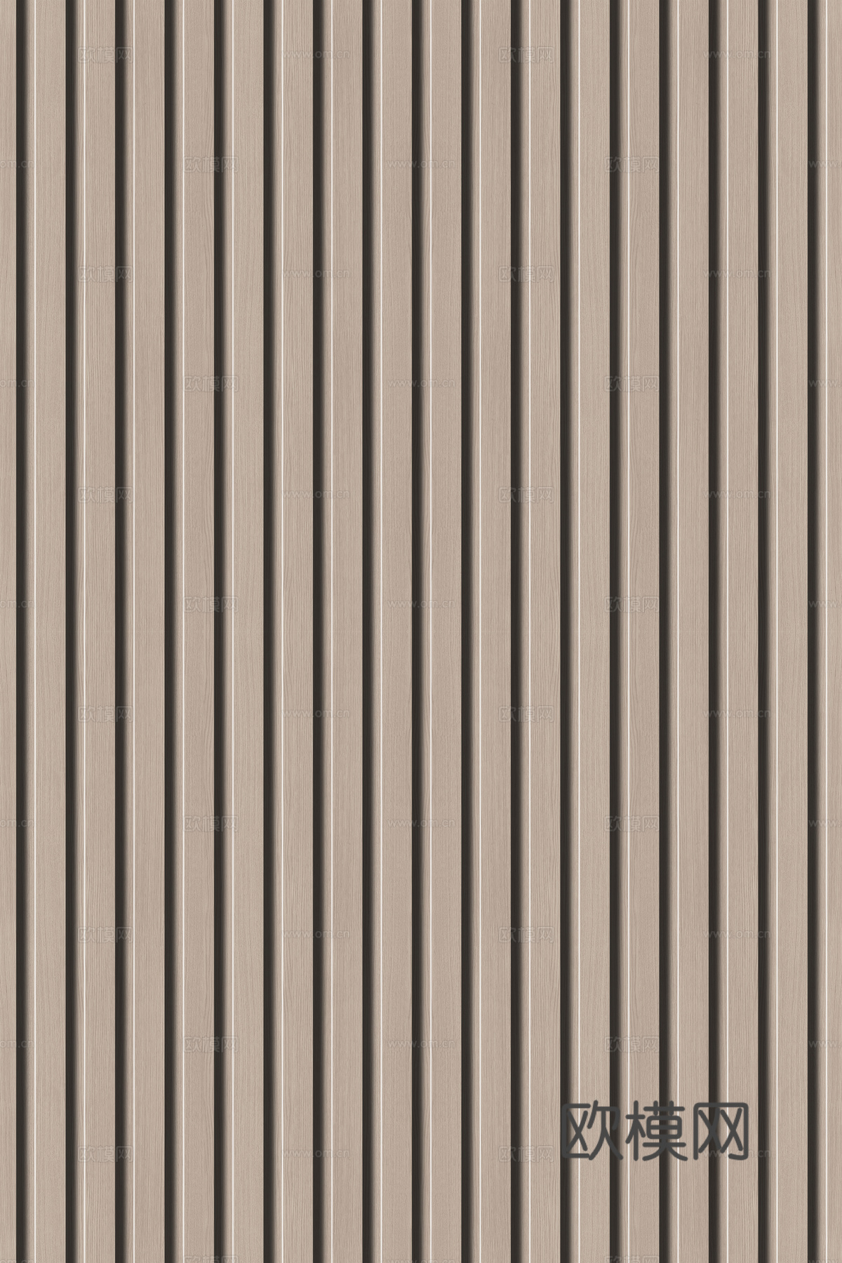 高清木纹格栅长城板下载（渲染图5）