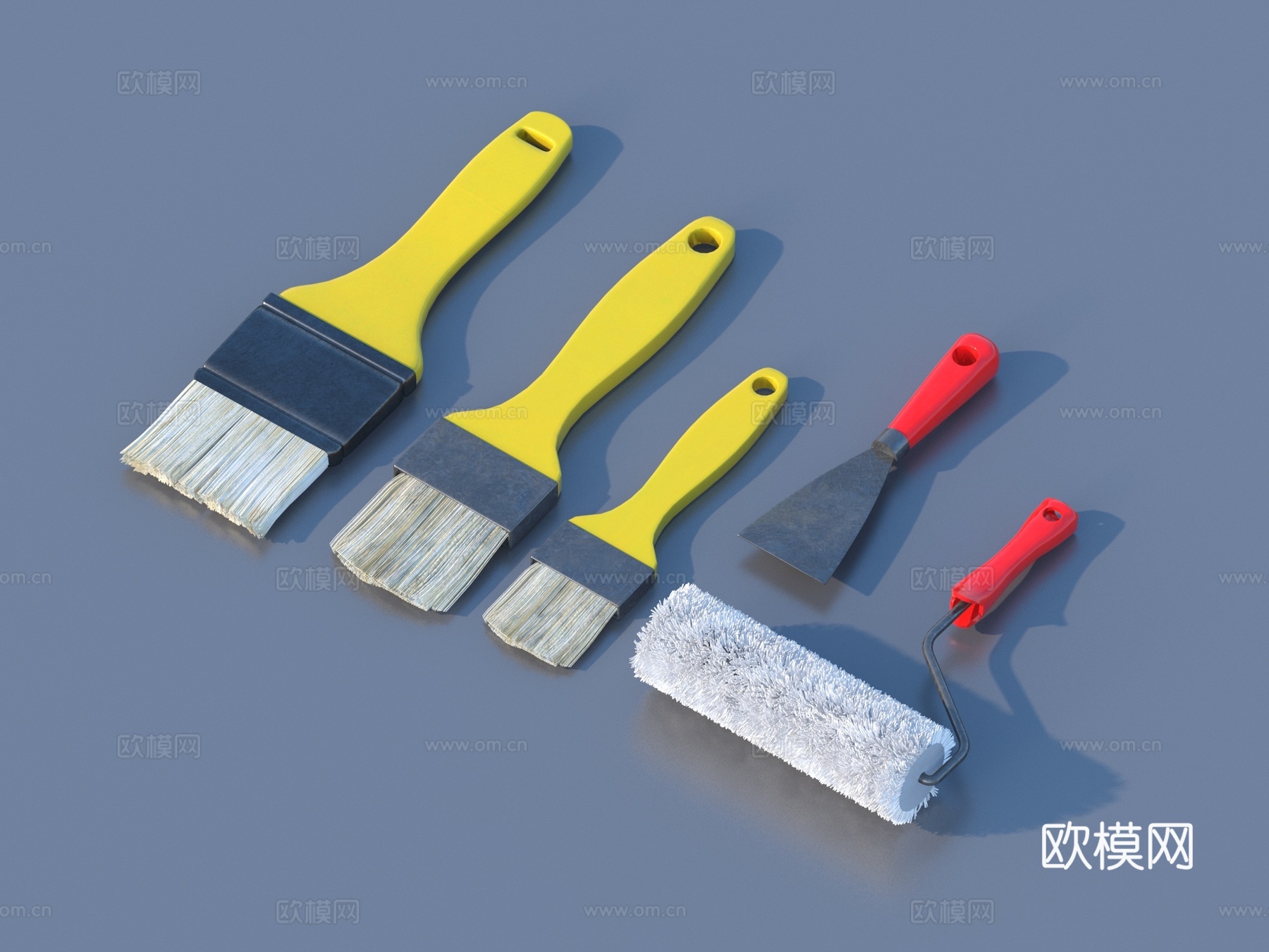 刷子 画刷 毛刷 油漆刷3d模型