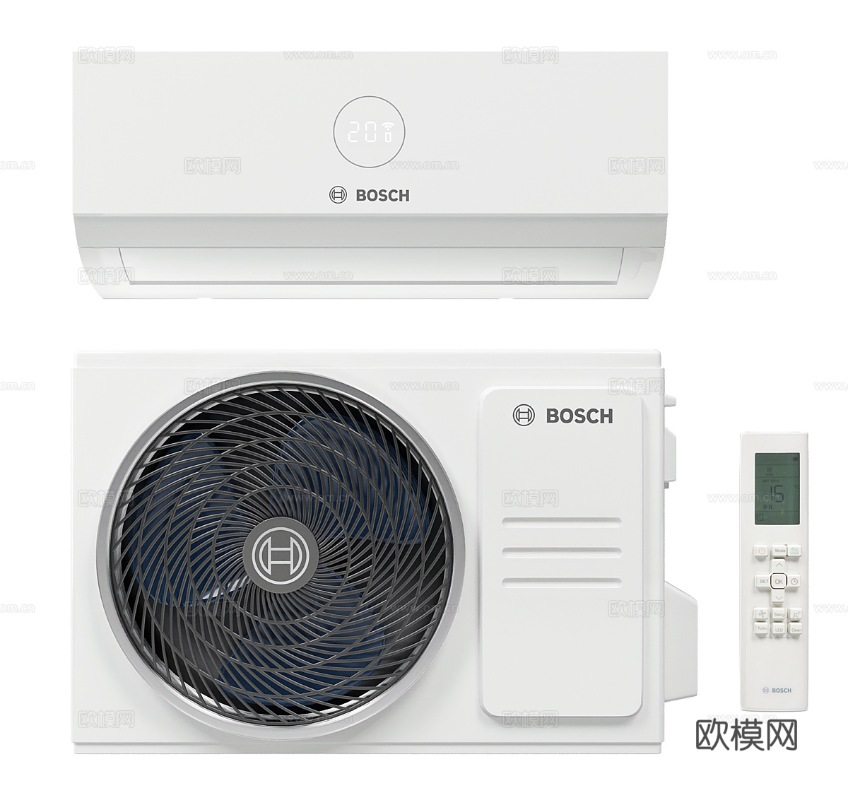 Bosch 空调外机 壁挂式空调3d模型