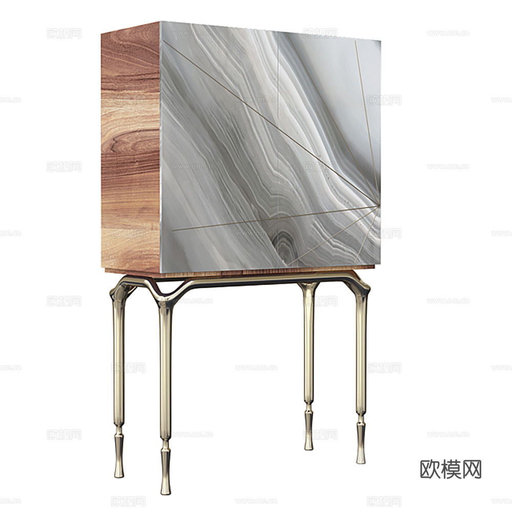 柜子 成品柜 矮柜 玄关柜3d模型