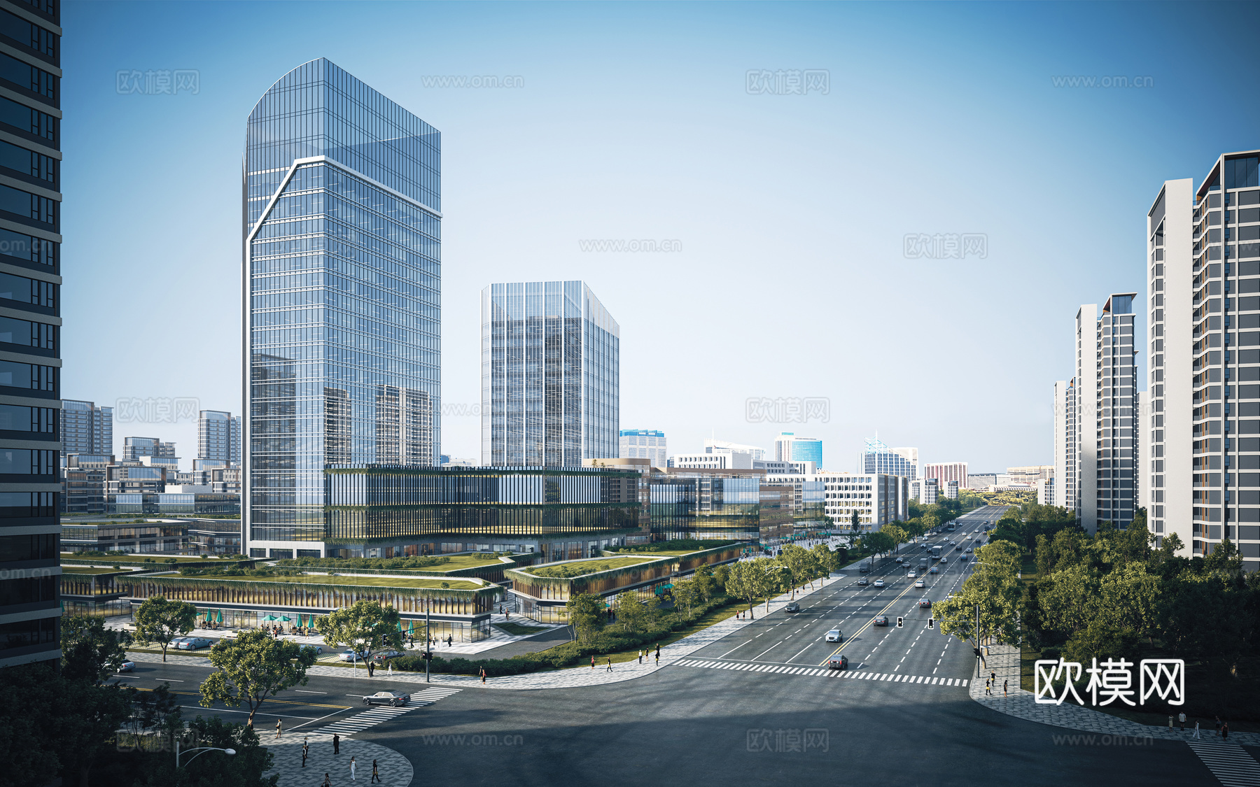 商业街办公楼3d模型