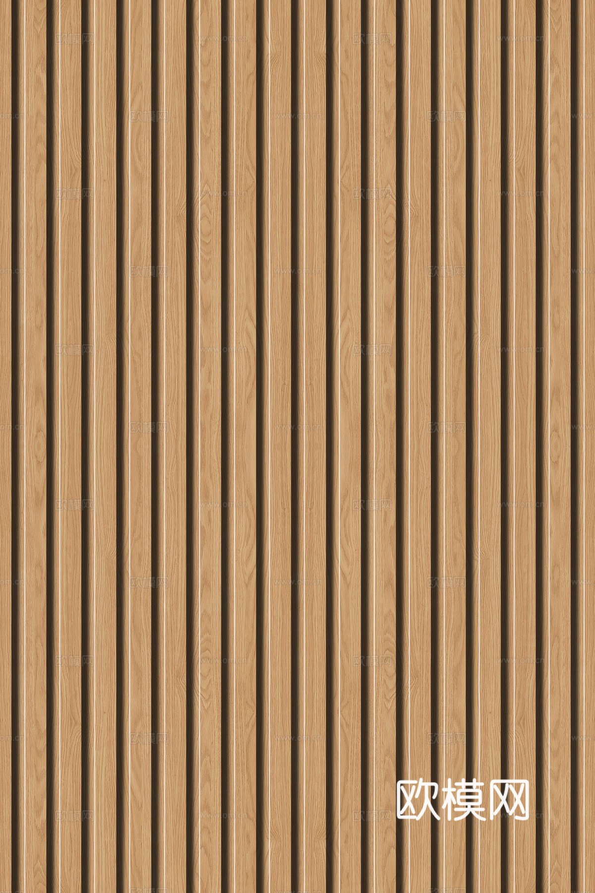 高清木纹格栅长城板下载（渲染图4）
