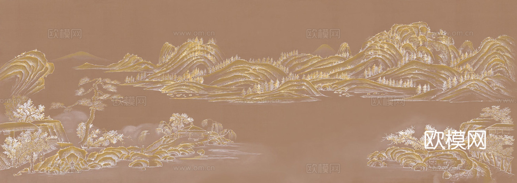 新中式壁纸壁画
