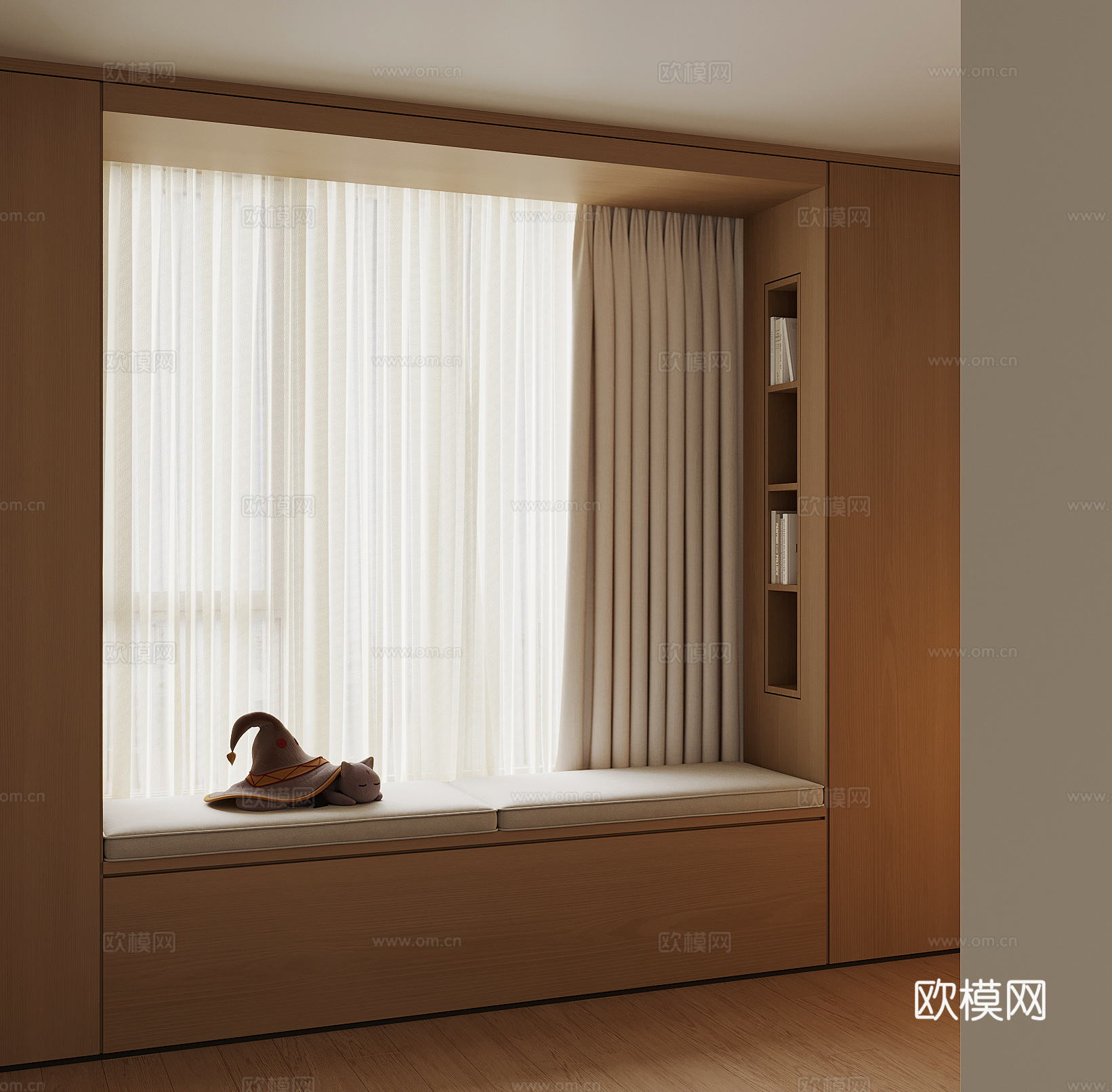 现代飘窗柜3d模型