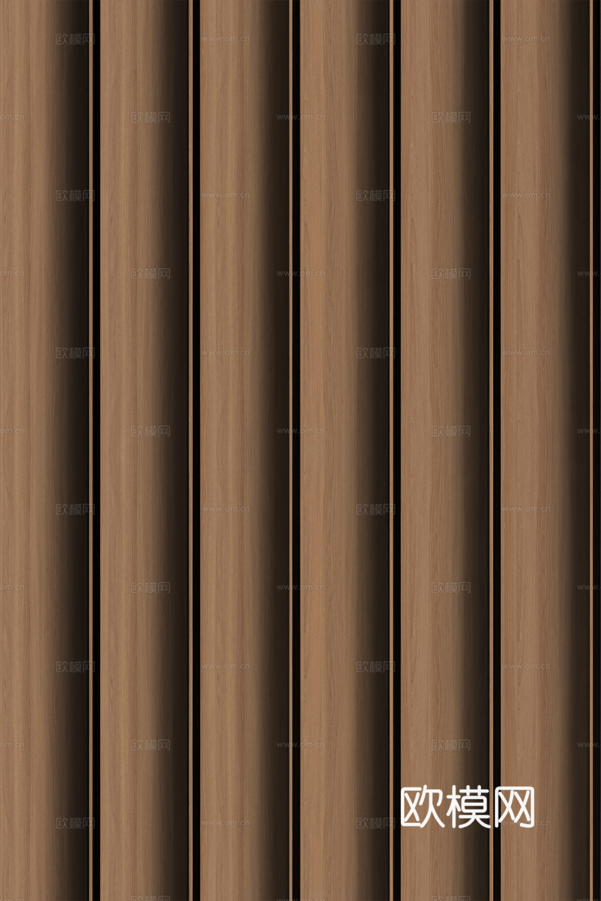 高清木纹格栅长城板下载（渲染图5）