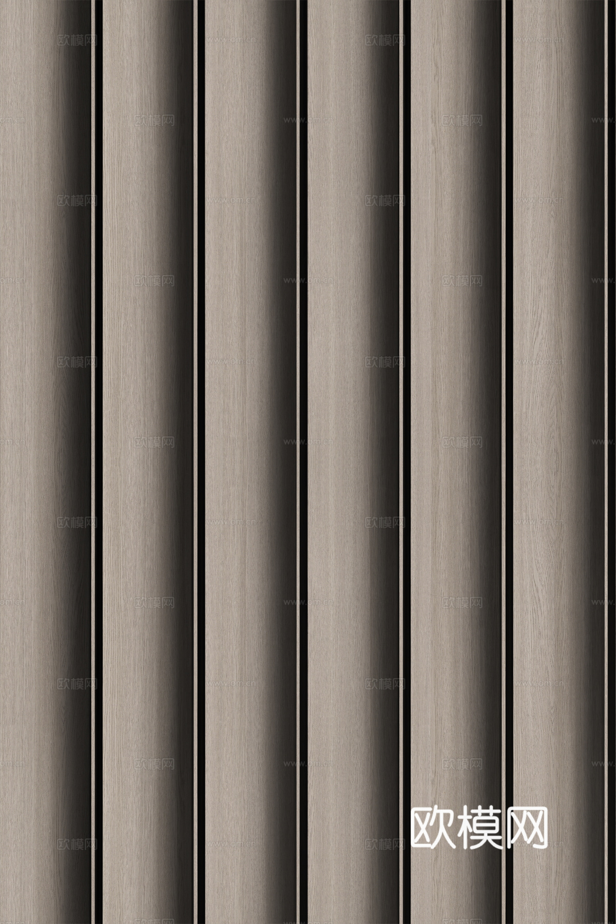 高清木纹格栅长城板下载（渲染图7）