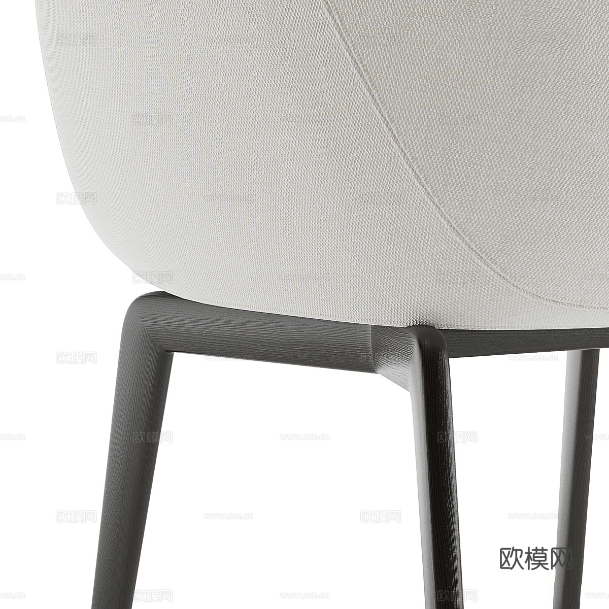 现代意式 Minotti Belt 餐椅3d模型