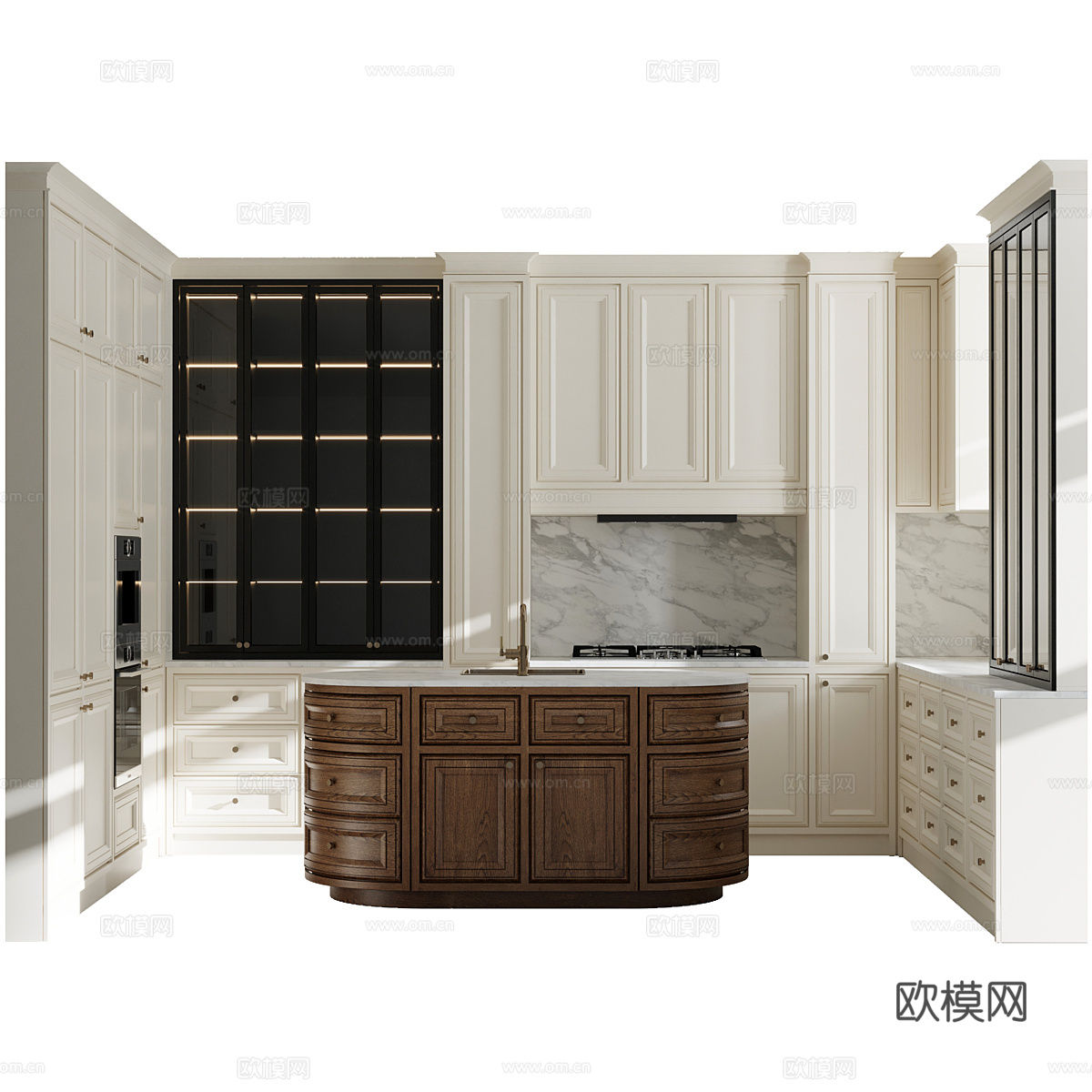 美式简约橱柜3d模型