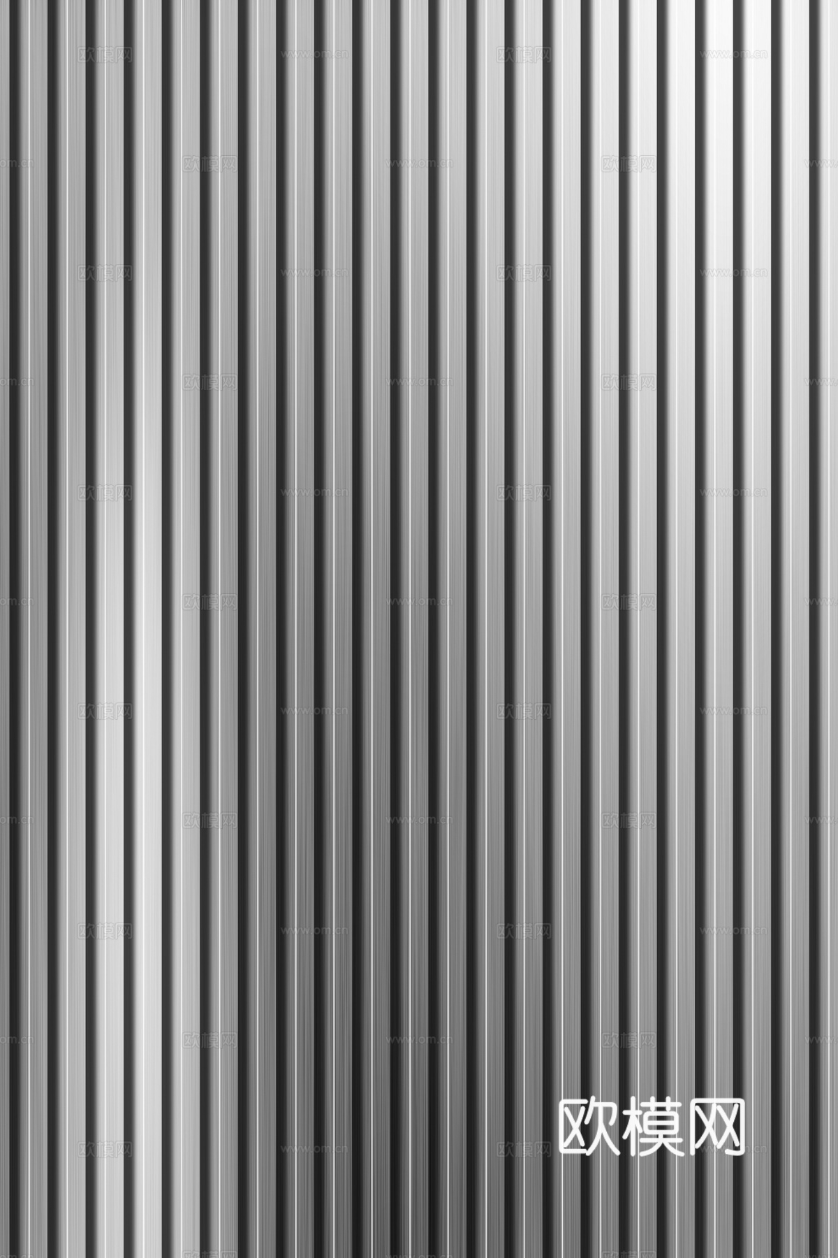 高清拉丝金属格栅长城板下载（渲染图6）