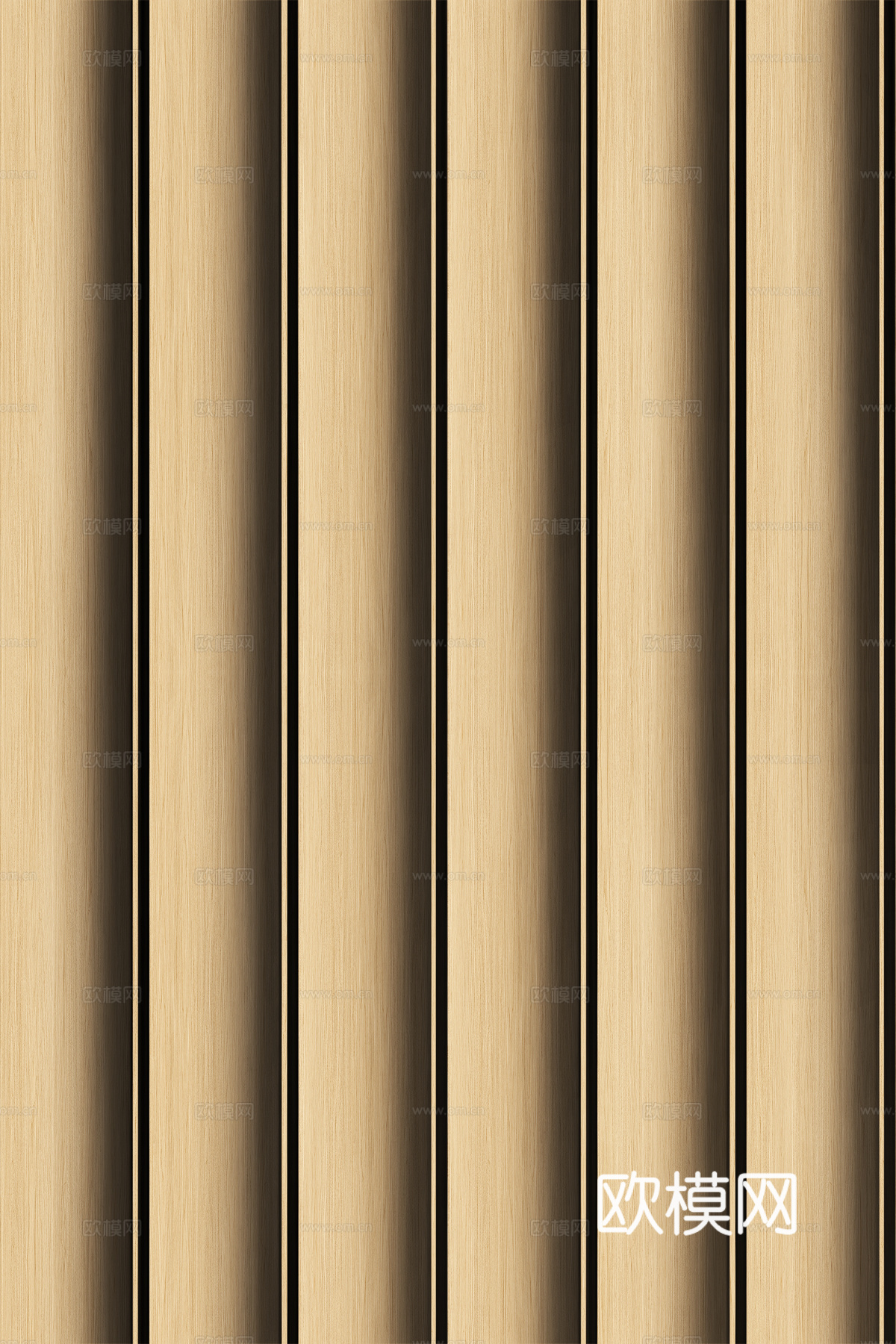 高清木纹格栅长城板下载（渲染图8）