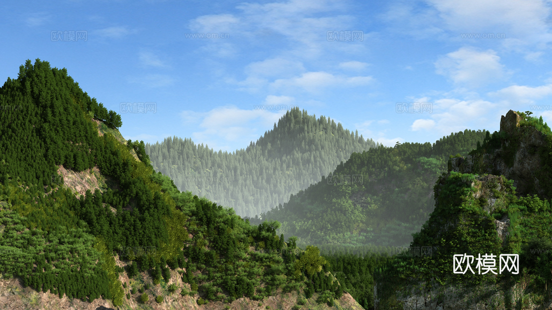 山脉山峰3d模型