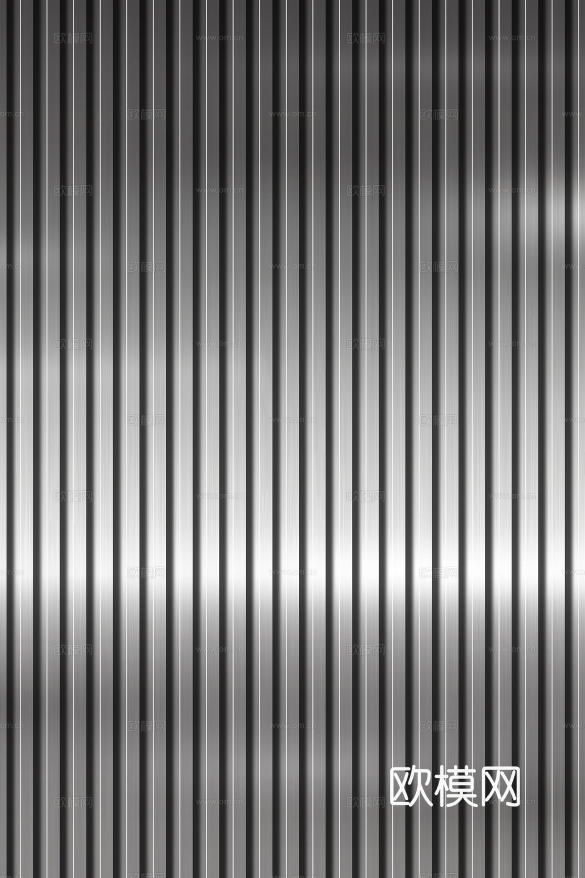 高清拉丝金属格栅长城板下载（渲染图2）