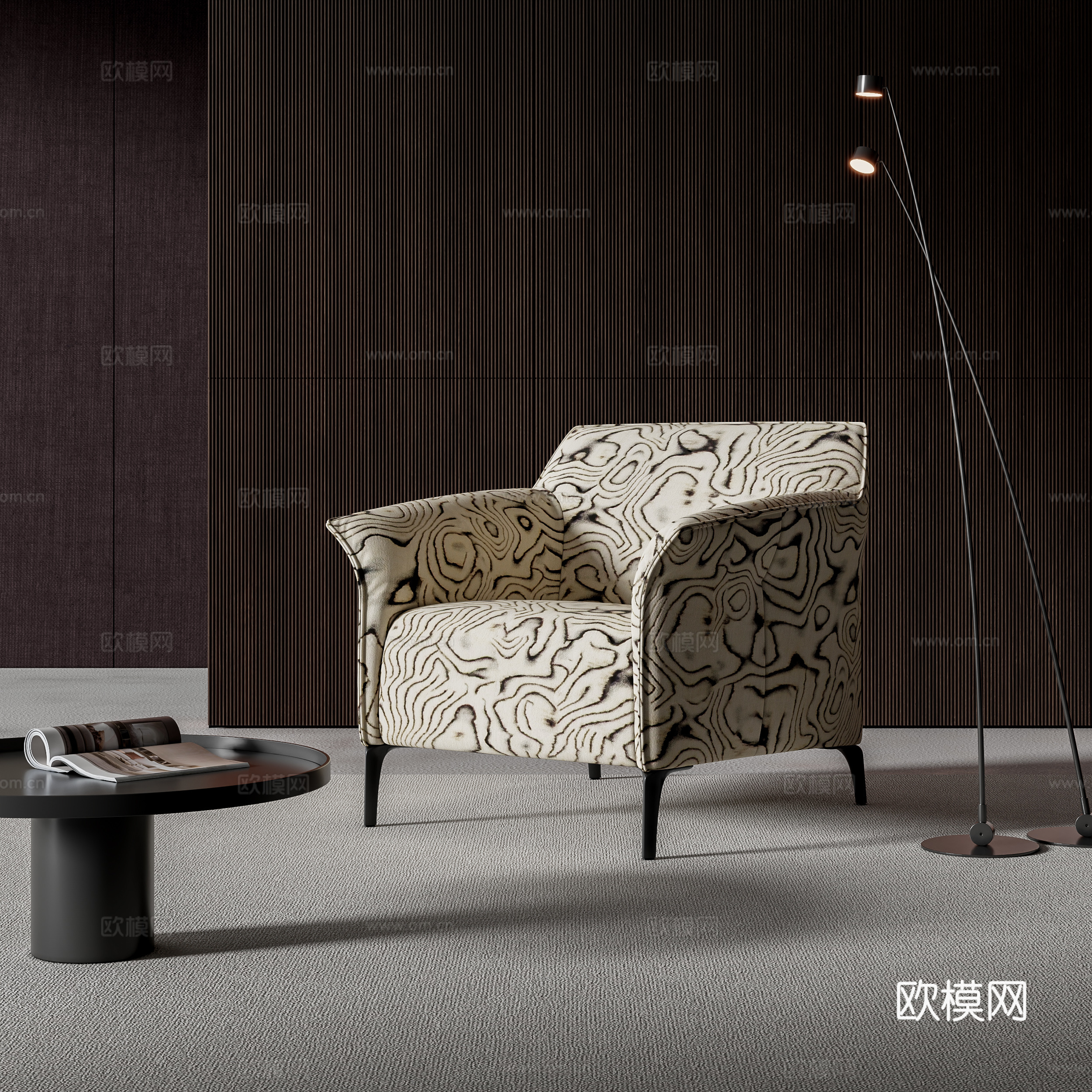 现代休闲椅su模型